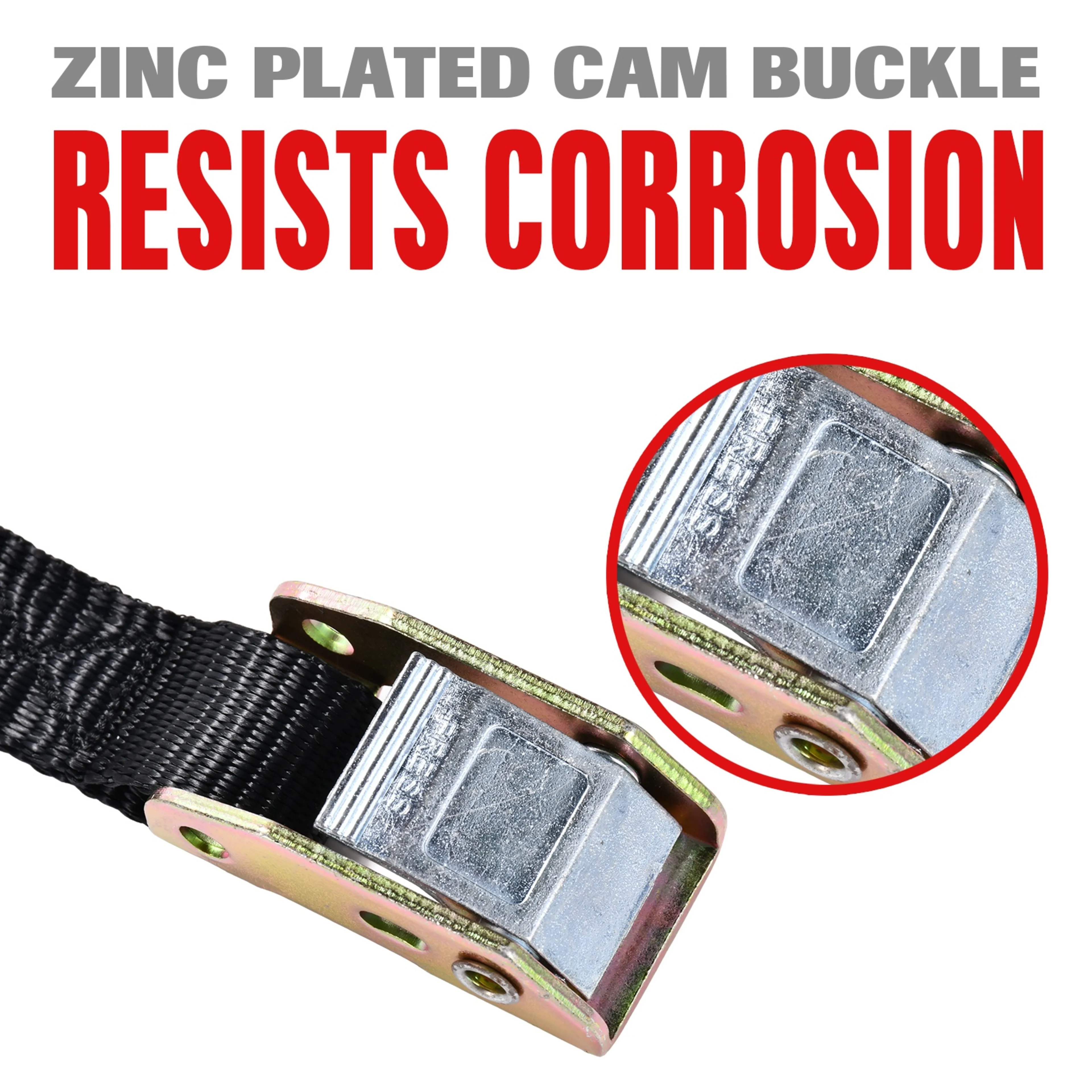 1" Utility Style Cam Buckle Endless Tie Down Strap - 1200 lbs. BS
