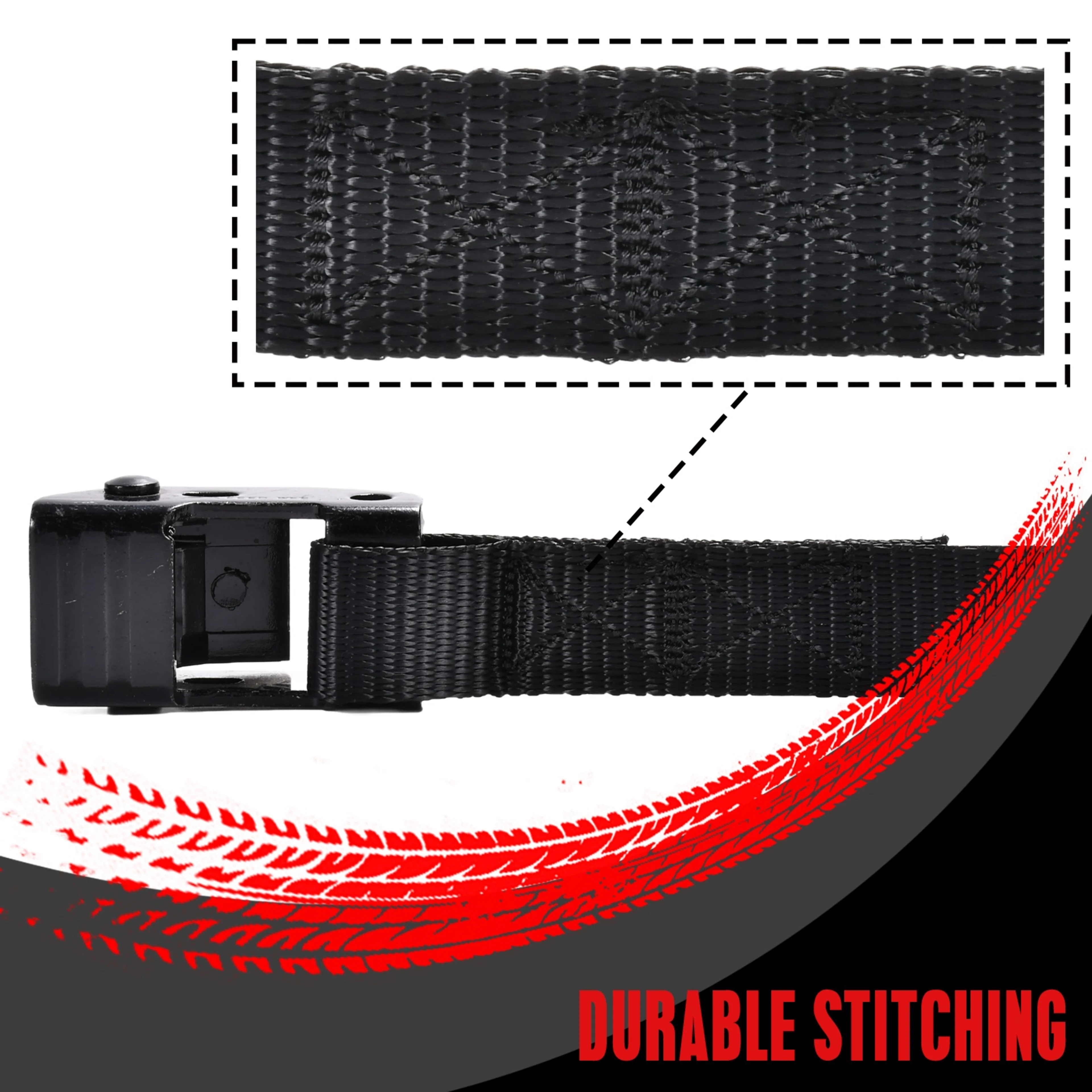 1" Black Plated Utility Style Cam Buckle Endless Tie Down Strap - 1200 lbs. BS