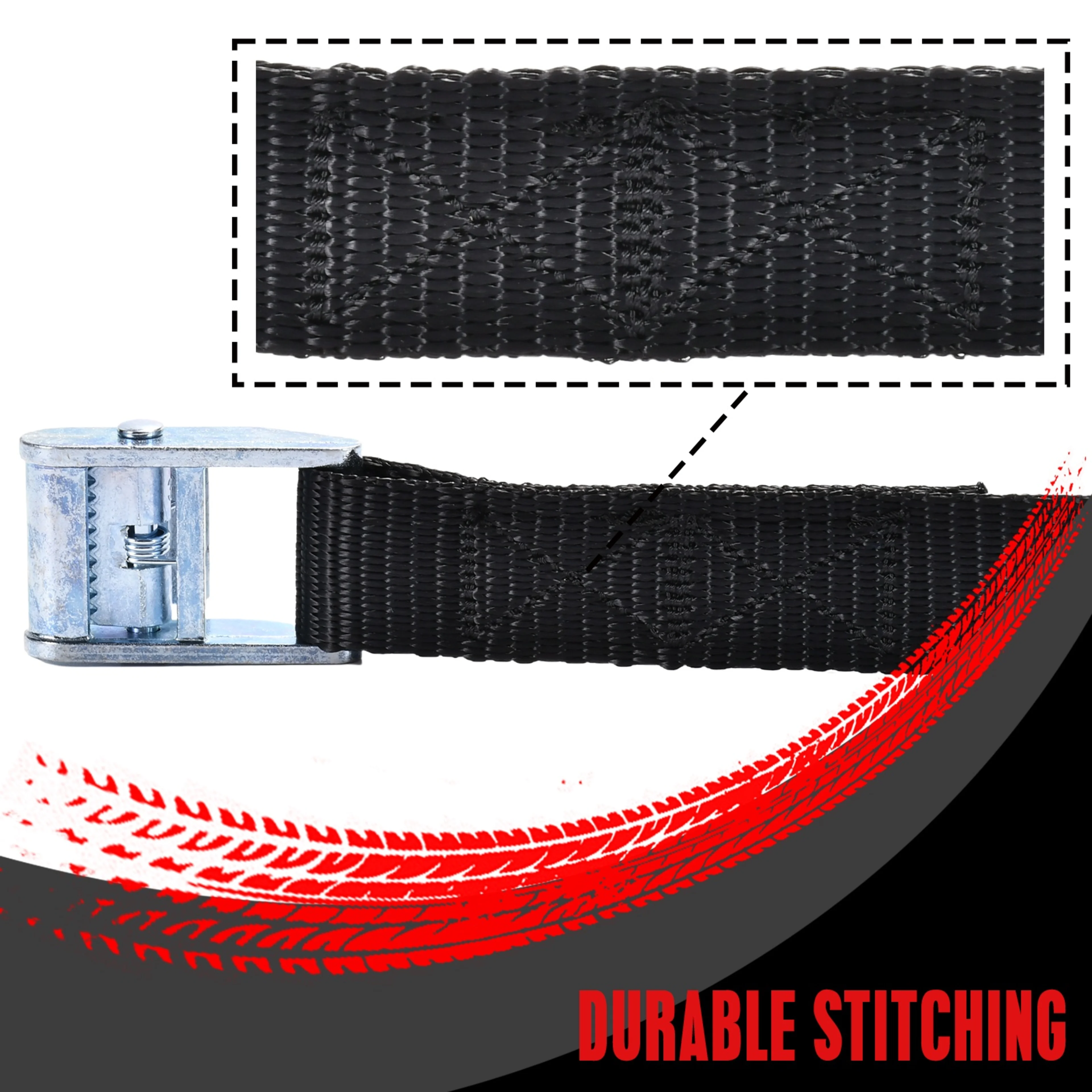 1" Round Head Cam Buckle Endless Tie Down Strap - 1102 lbs. BS