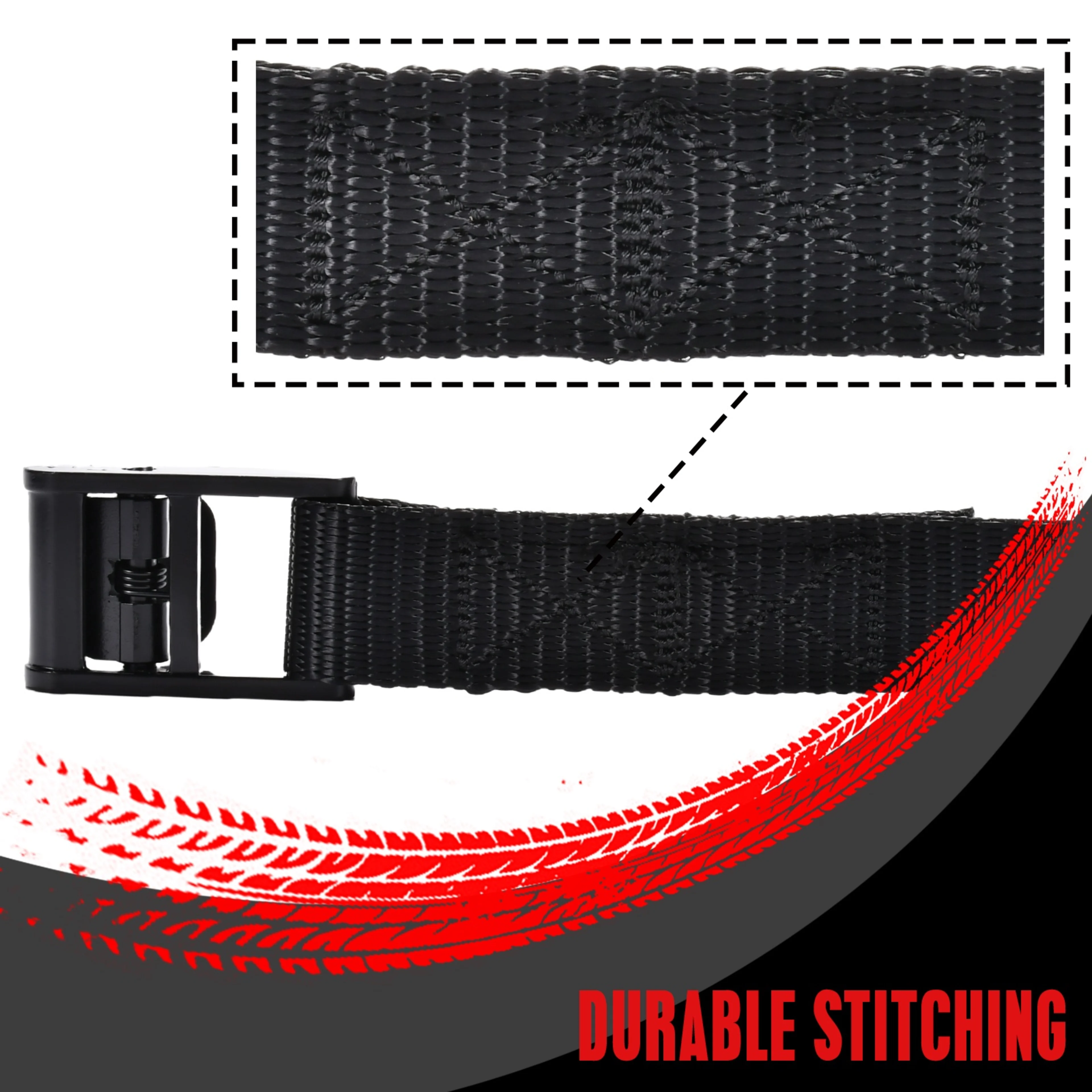 1" Black Plated Cinch Style Cam Buckle Endless Tie Down Strap - 1102 lbs. BS