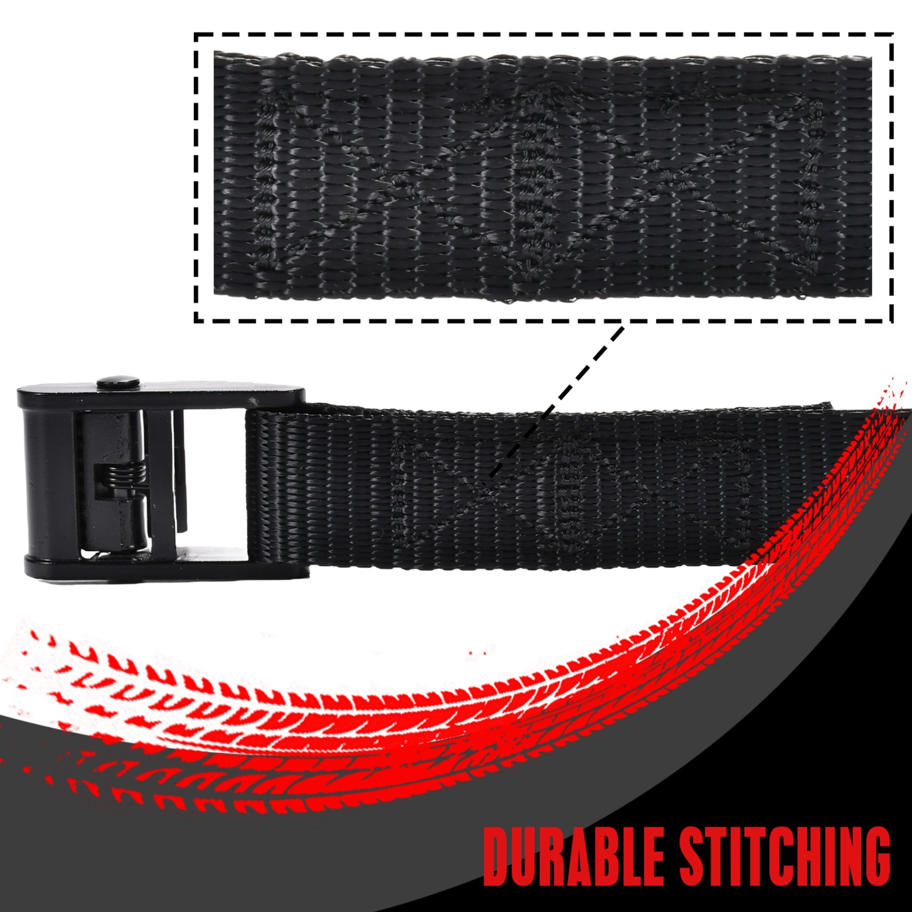 Cinta de Amarre sin Fin 25mm, Hebilla Negra - LC 500 daN