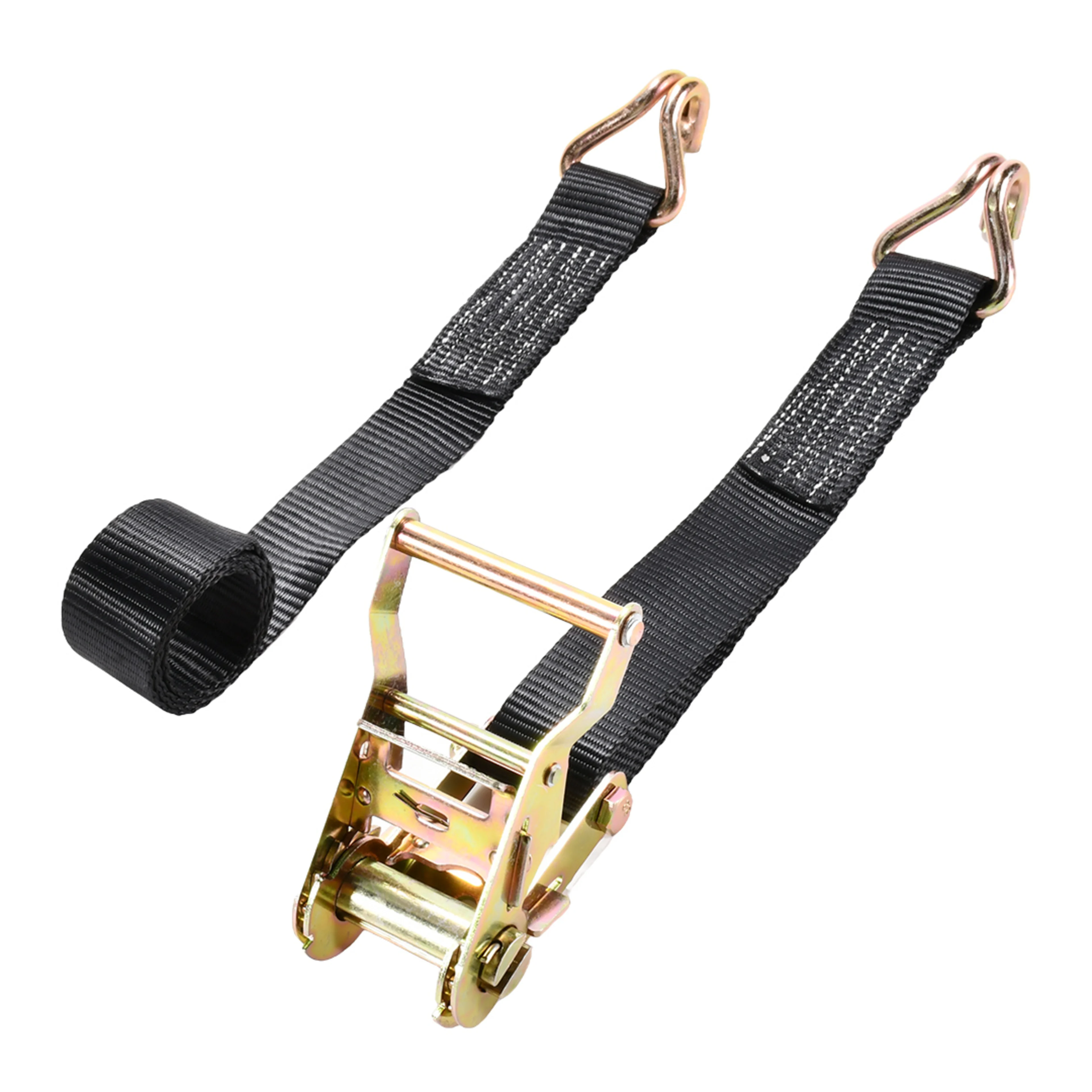 38mm Short Wide Handle Ratchet Strap, Double J-Hook - 2000kg BS