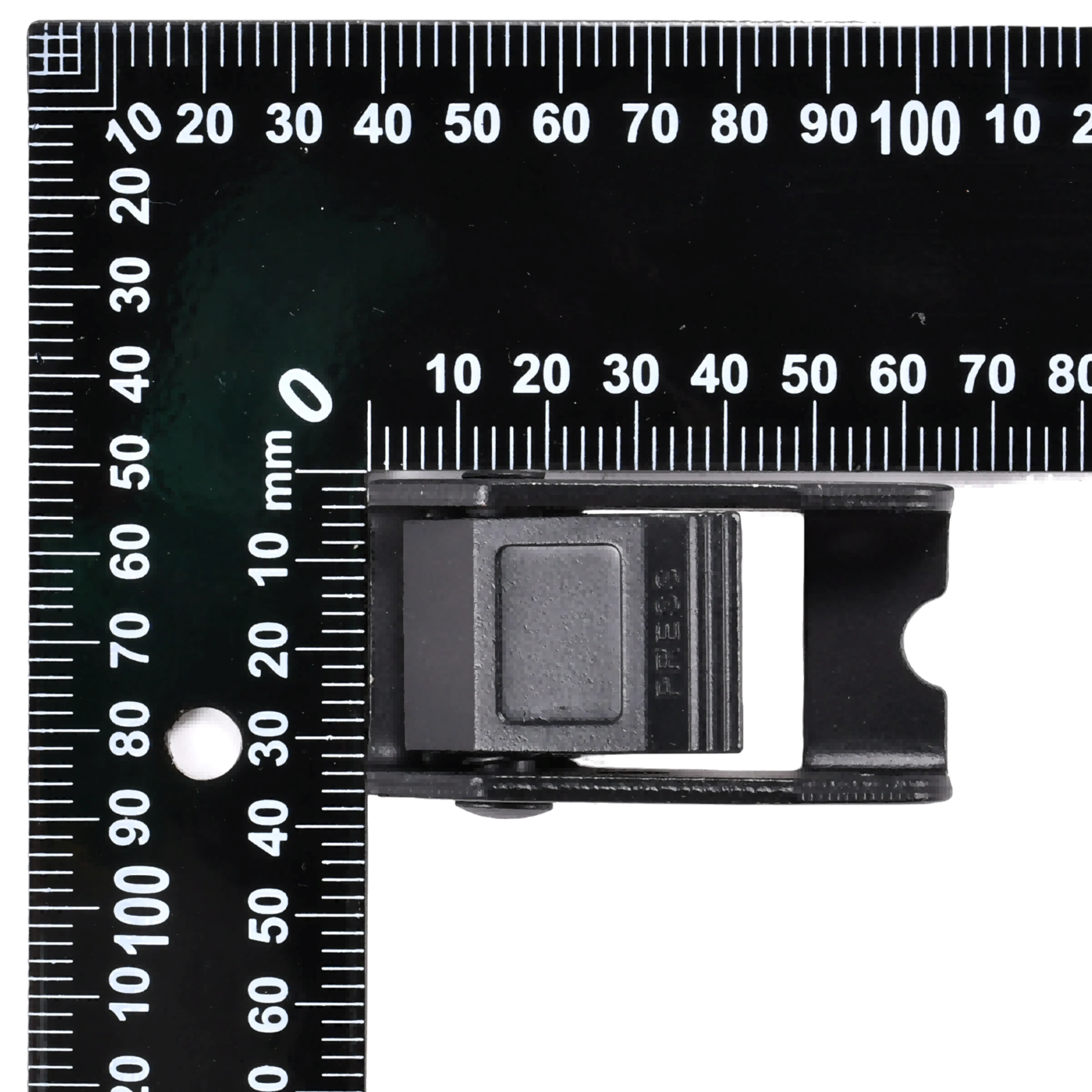 Hebilla de leva utilitaria de 25mm, negra - 550 kg Resistencia