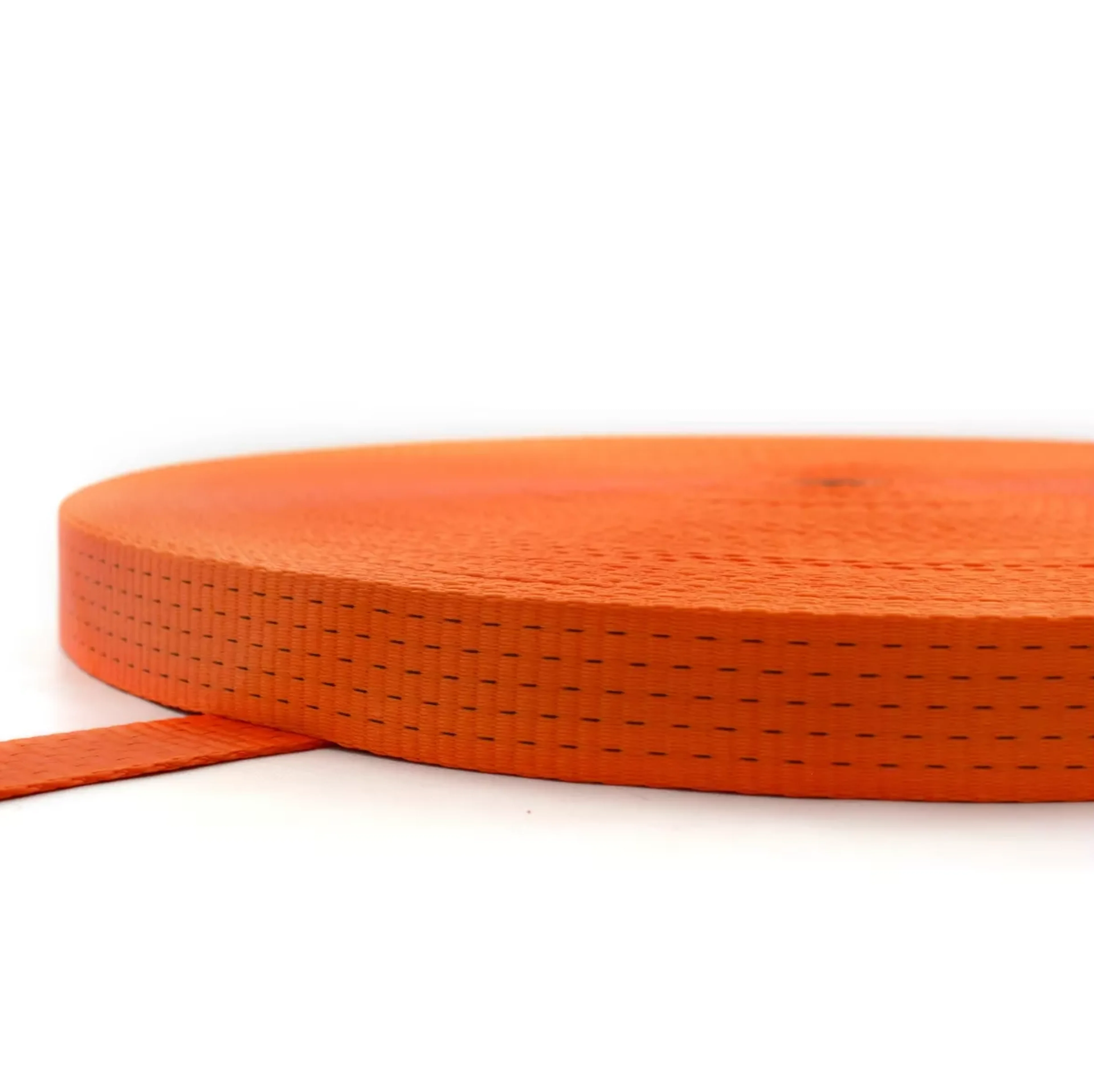 50mm UV Resistant Polyester Webbing Orange 5 Stripes - 5000kg BS