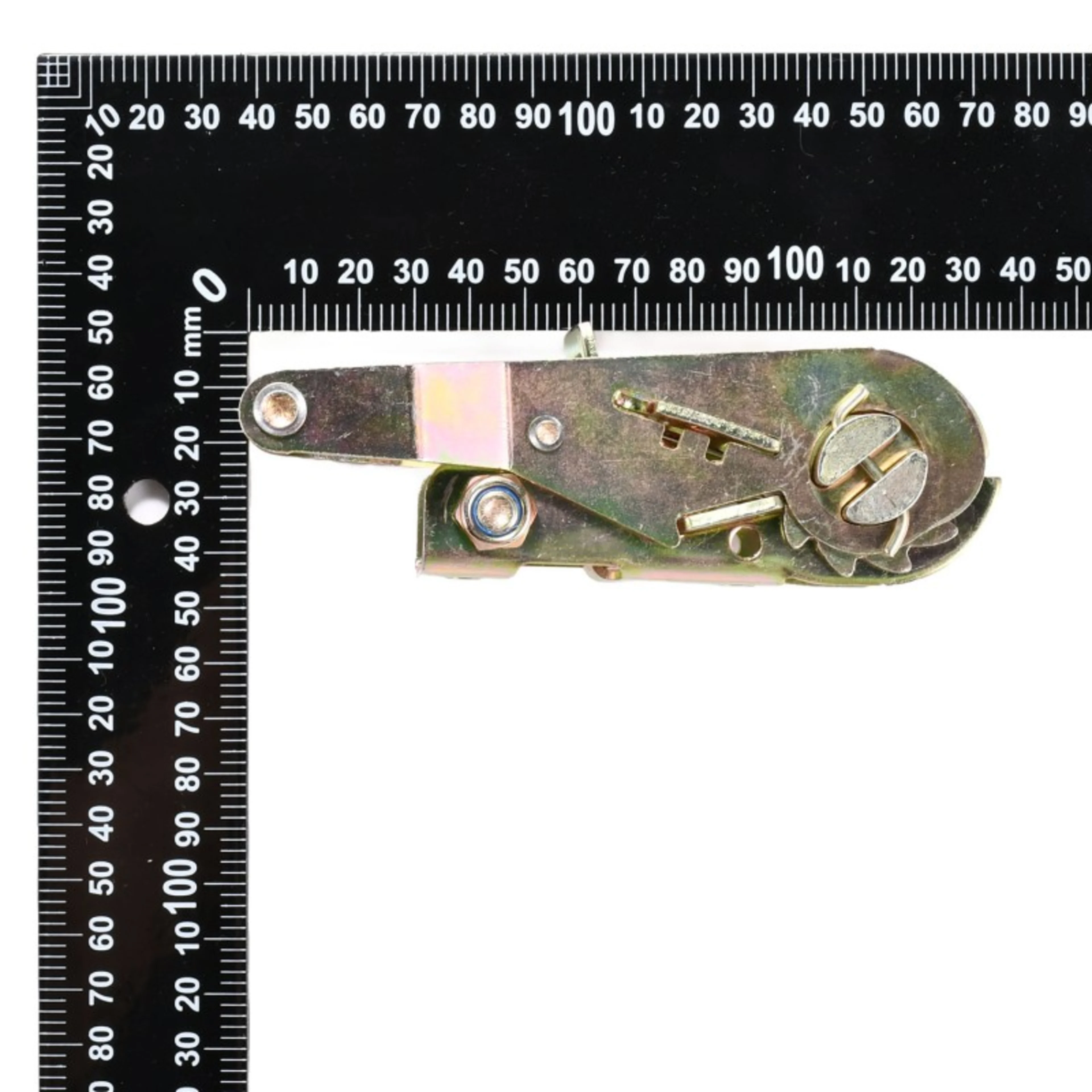 Trinquete de 27mm con mango corto y ancho, galvanizado amarillo - 1500 kg Resistencia
