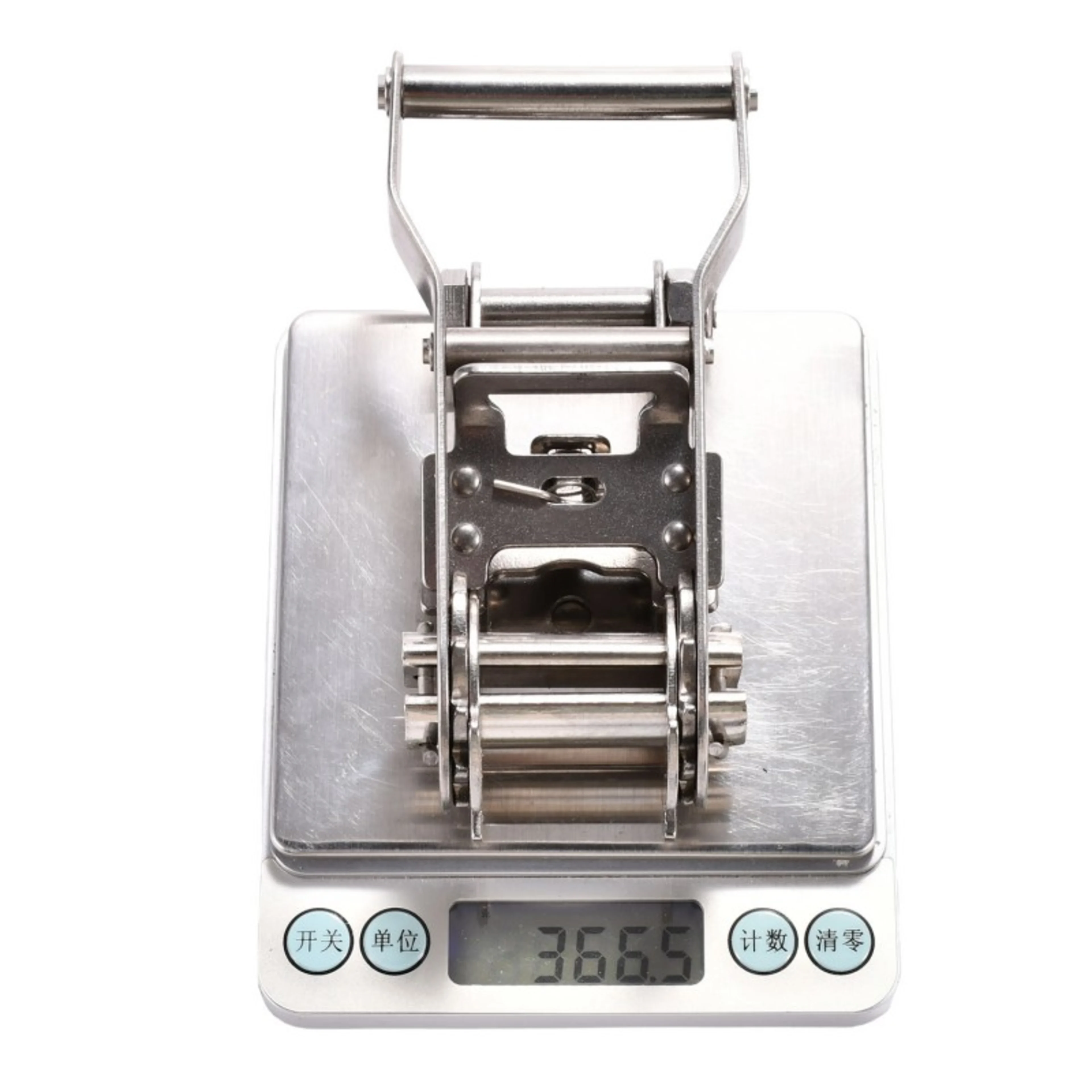 27mm Ratsche aus Edelstahl 304 mit kurzem breitem Griff - 1200 kg Bruchlast