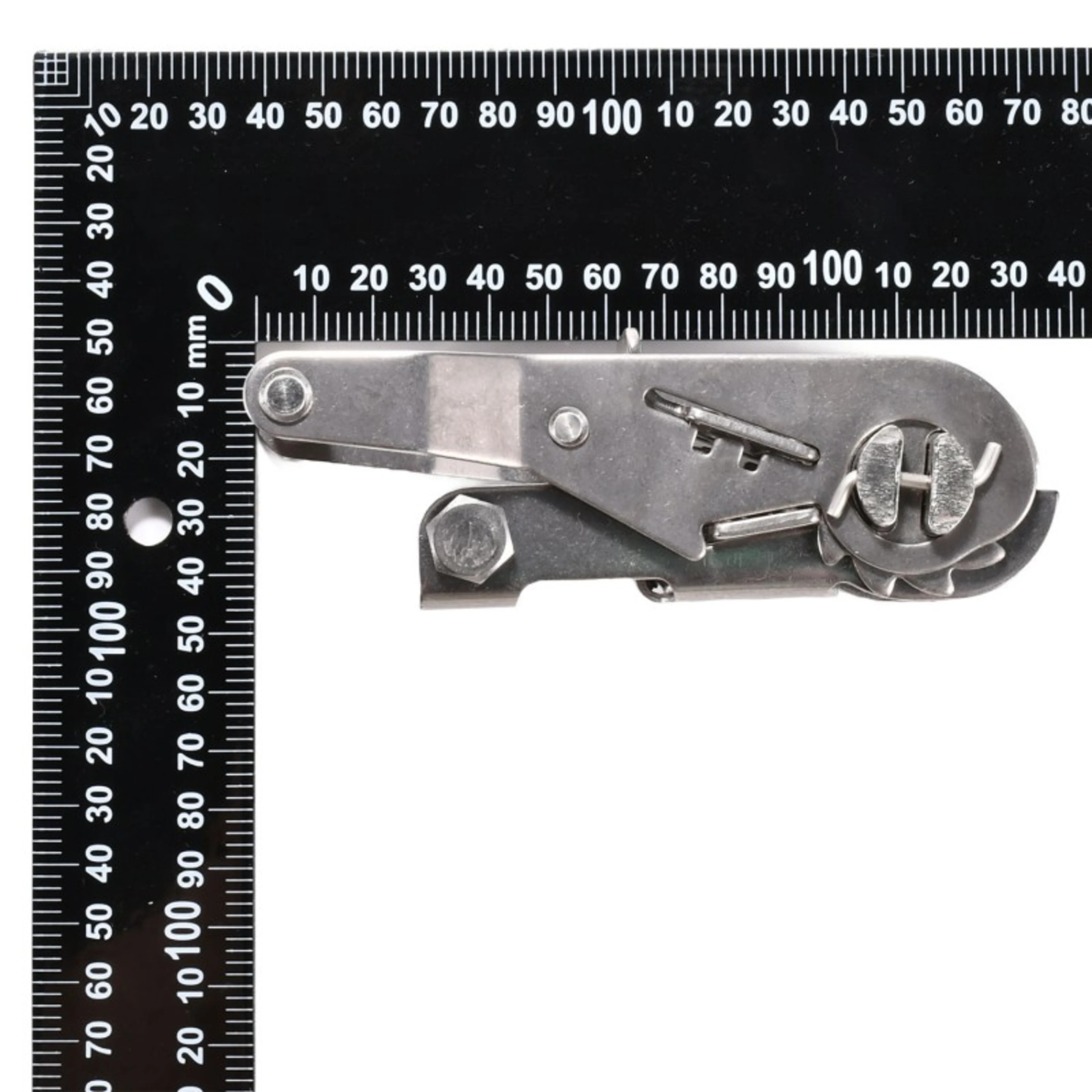 27mm Ratsche aus Edelstahl 304 mit kurzem breitem Griff - 1200 kg Bruchlast