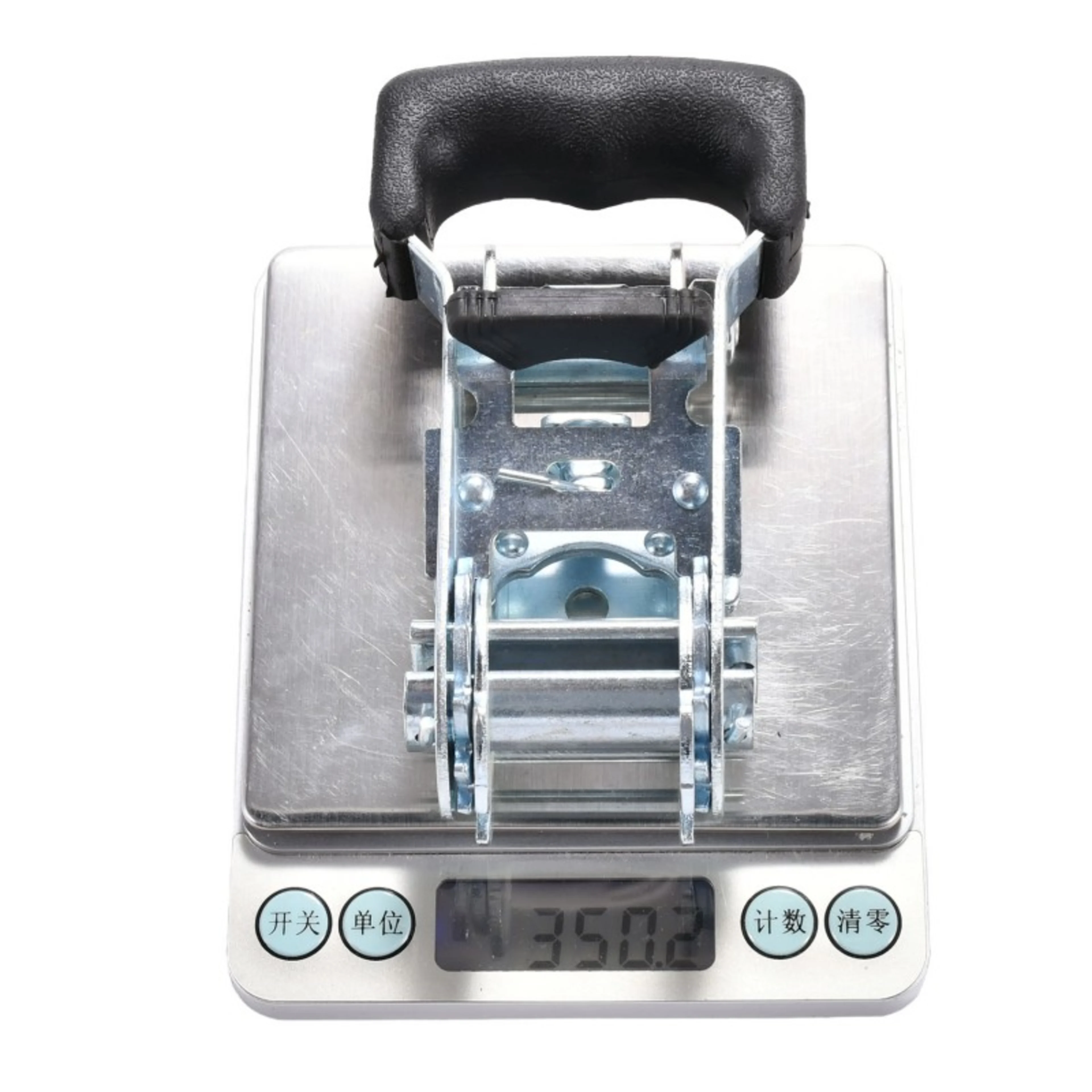 27mm Ratsche mit weiß verzinktem Gummigriff - 1500 kg Bruchlast