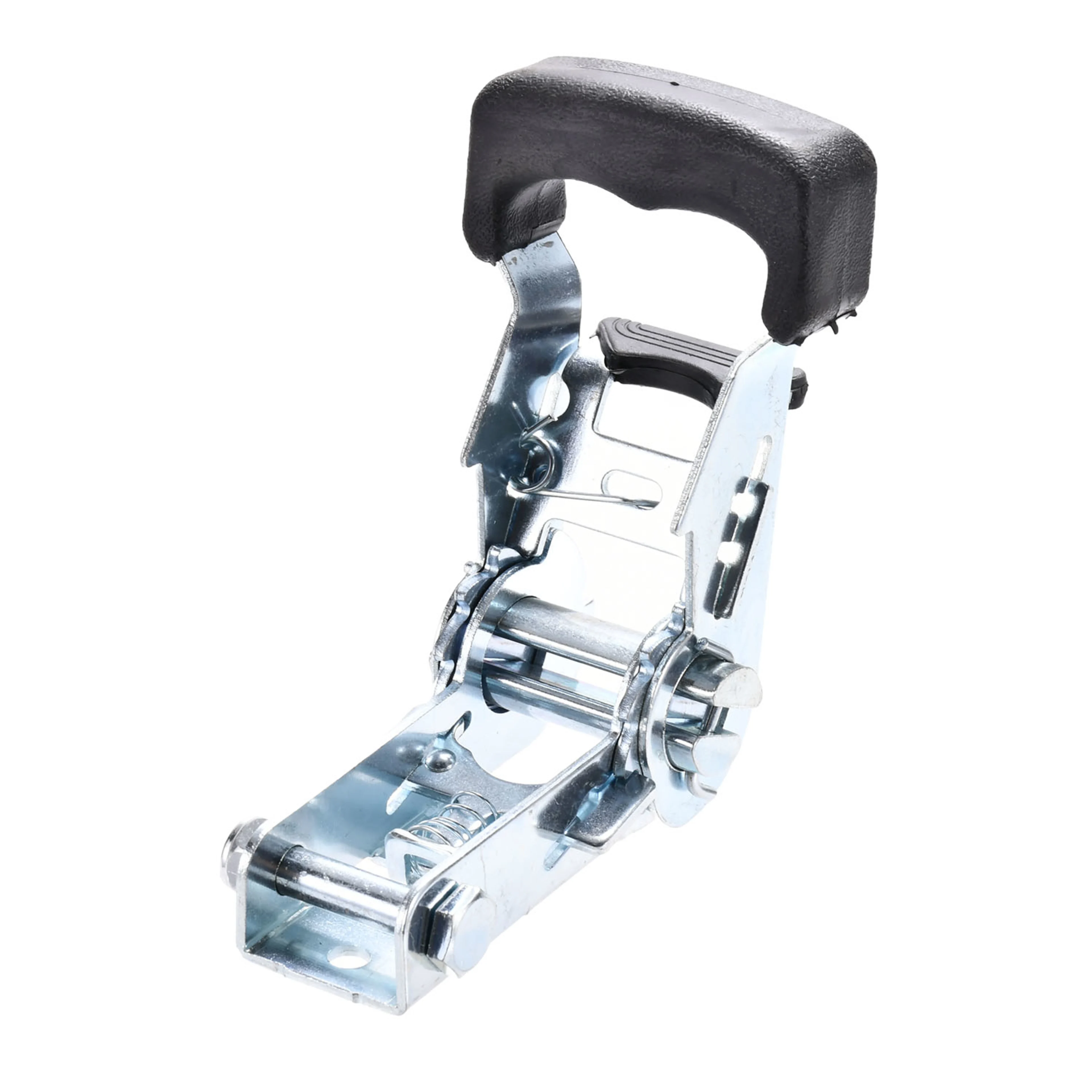 1-1/16" White Zinc Painted Rubber Handle Ratchet Buckle - 3306 lbs. BS