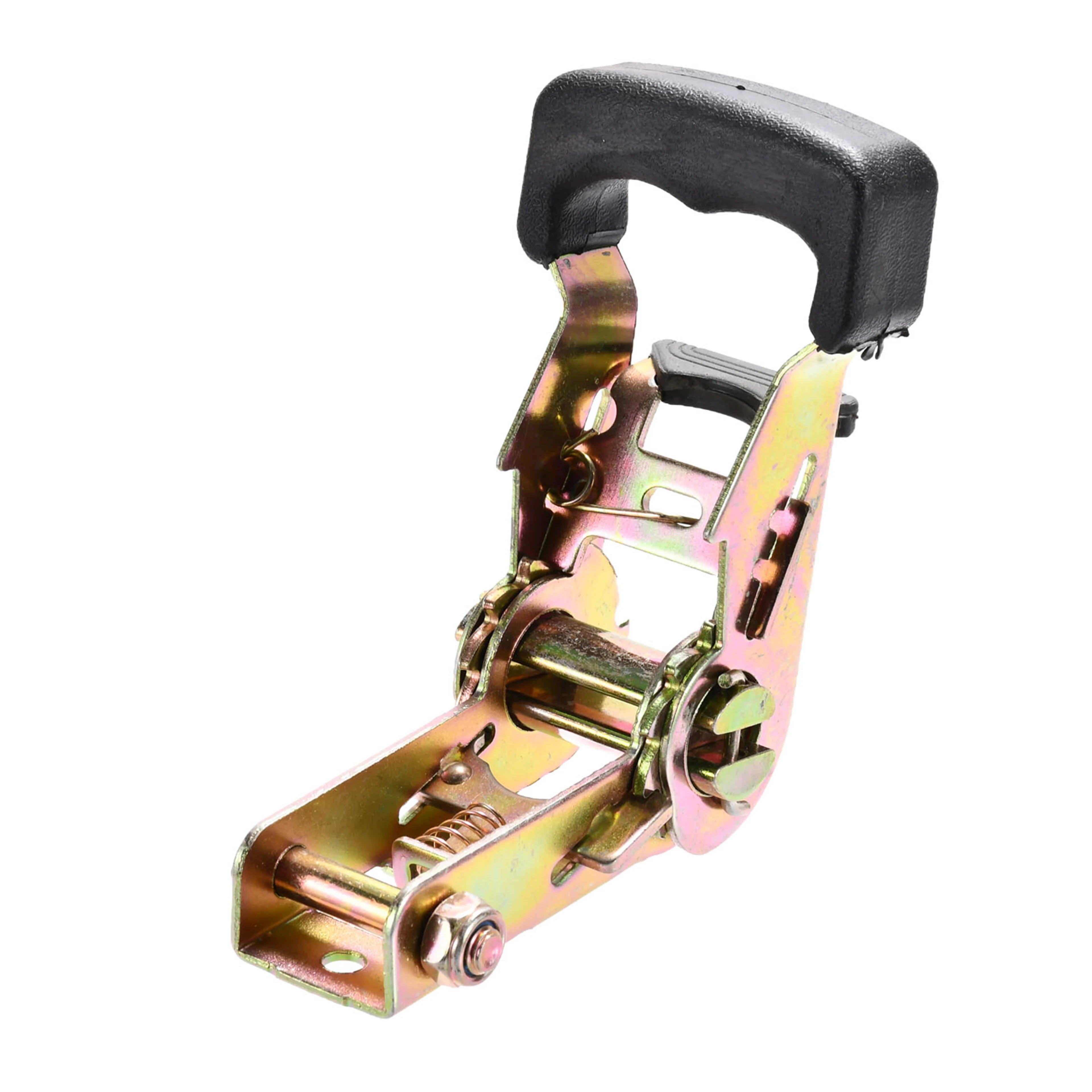 1-1/16" Yellow Zinc Chromate Rubber Handle Ratchet Buckle - 3306 lbs. BS