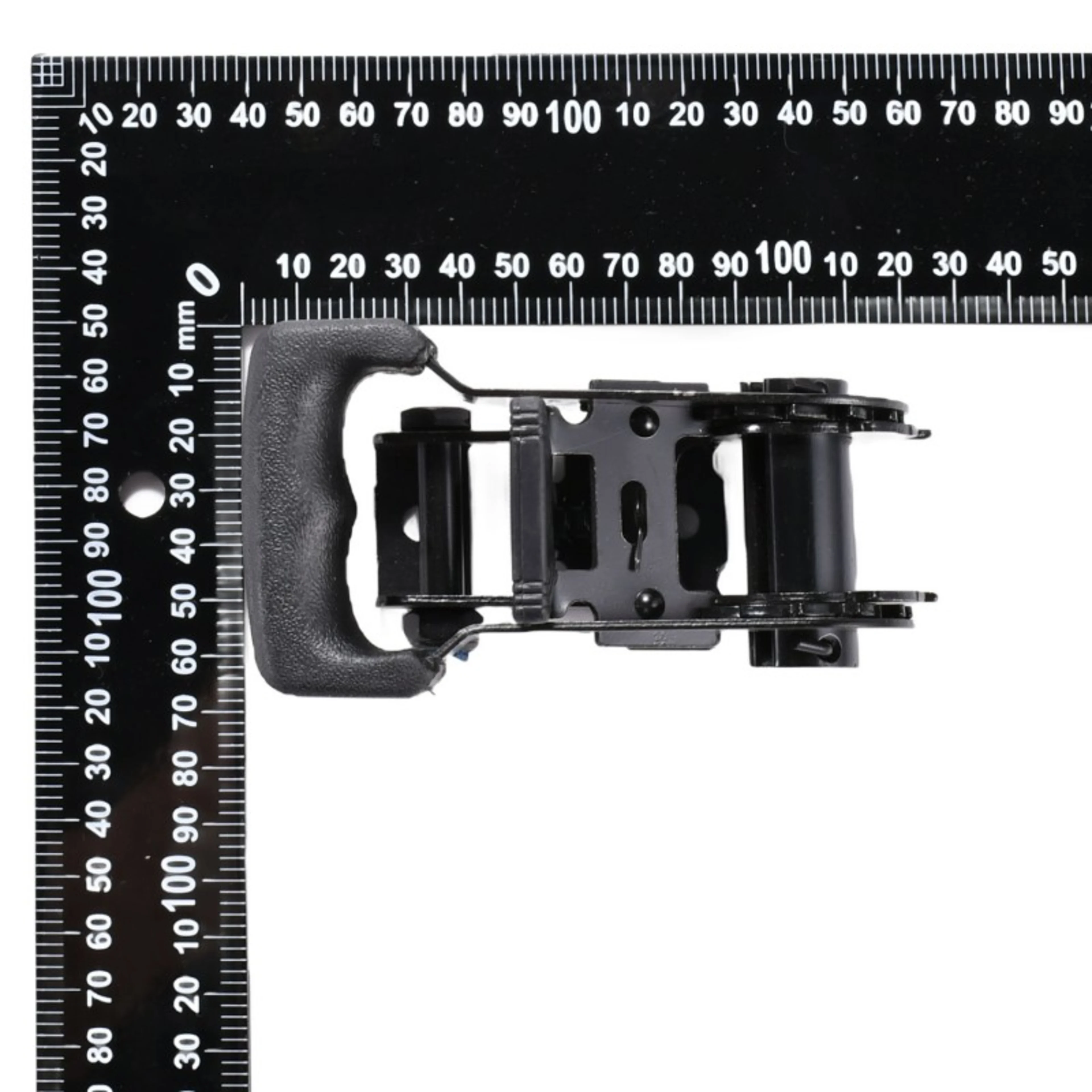 27mm Ratsche mit schwarzem Gummigriff, KTL-beschichtet - 1500 kg Bruchlast