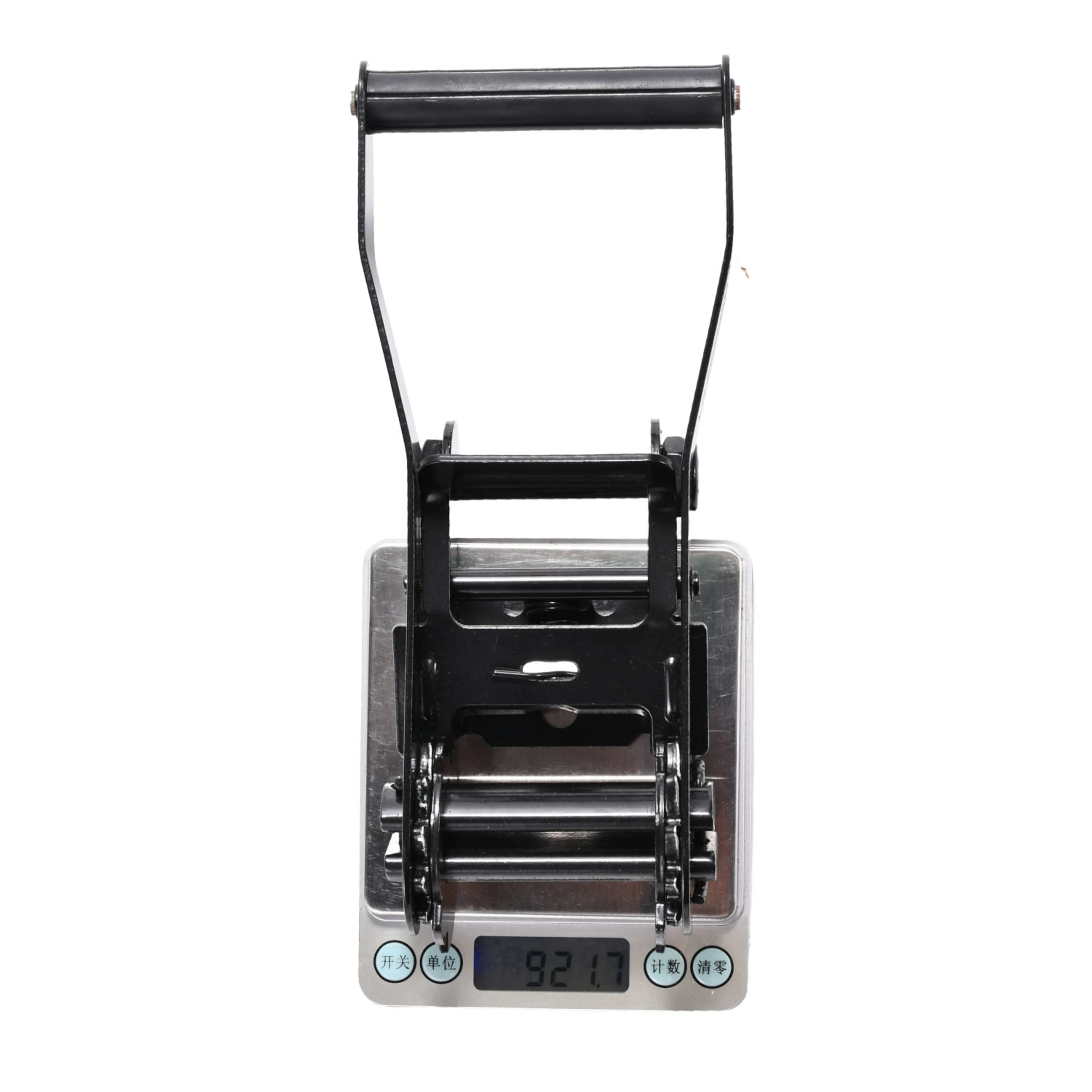 Trinquete de 50mm con mango largo y ancho, recubrimiento E-coat negro - 5000 kg Resistencia