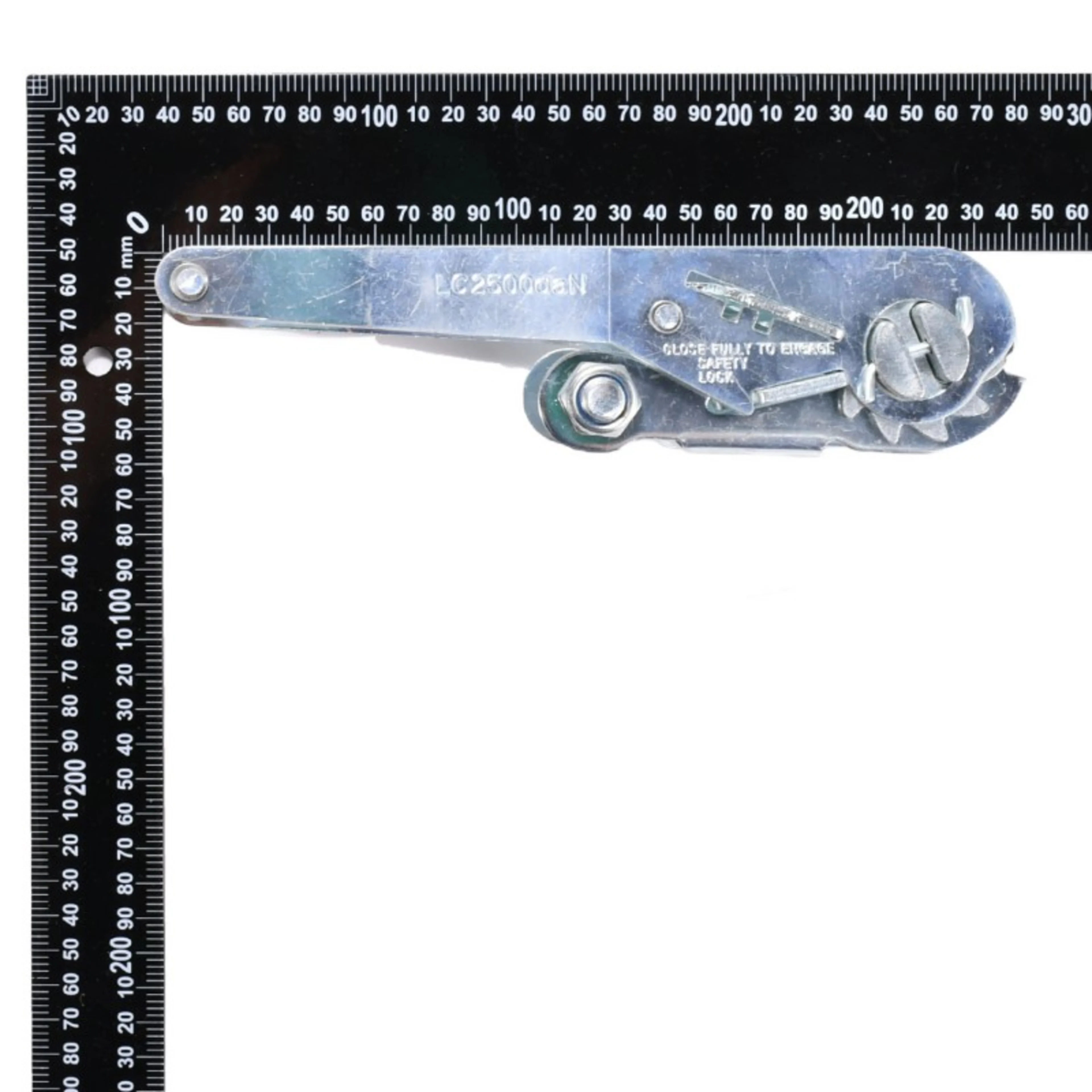 50mm Ratsche mit langem breitem Griff, weiß verzinkt - 5000 kg Bruchlast