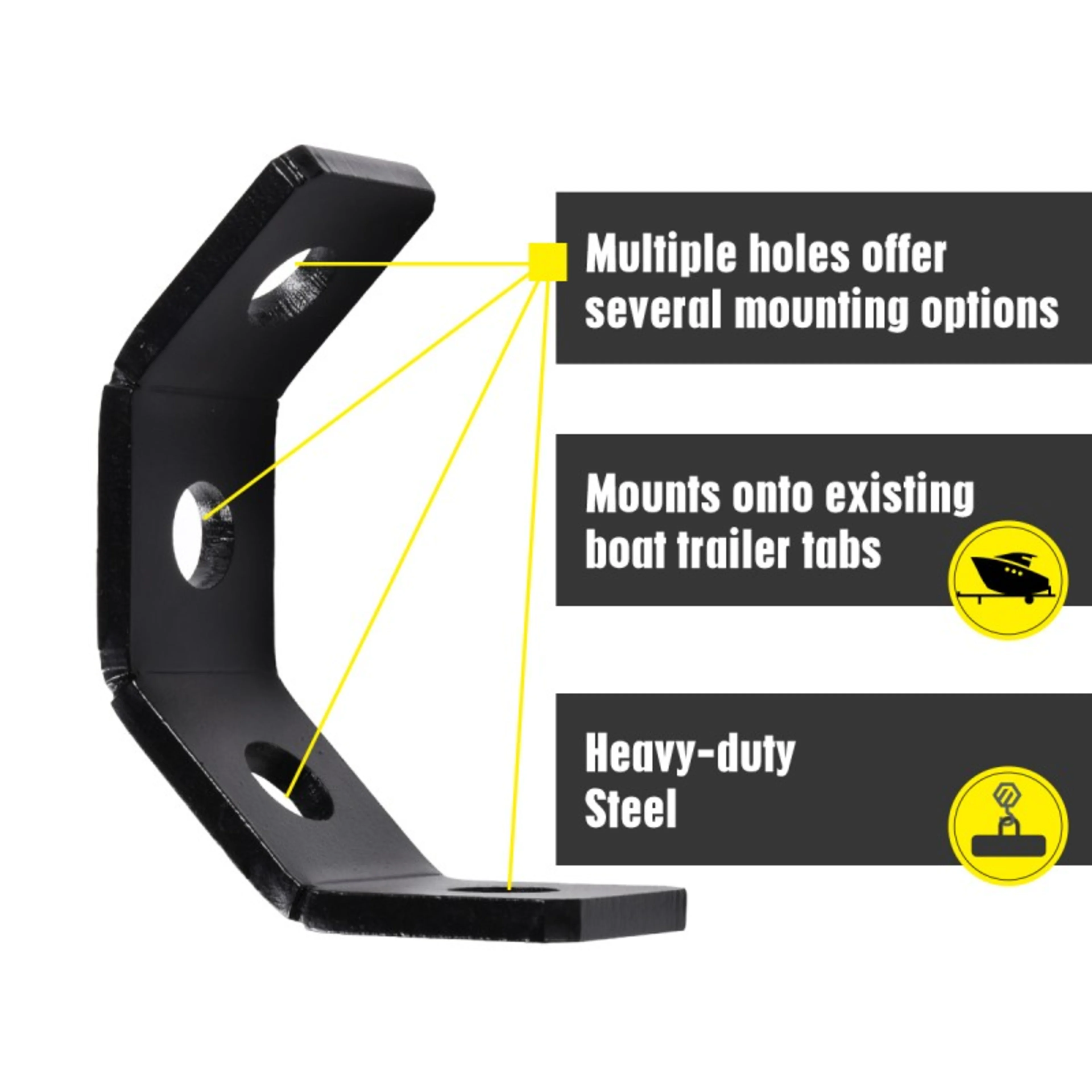 Sangles de Remorque Bateau Rétractables Robustes de 50 mm