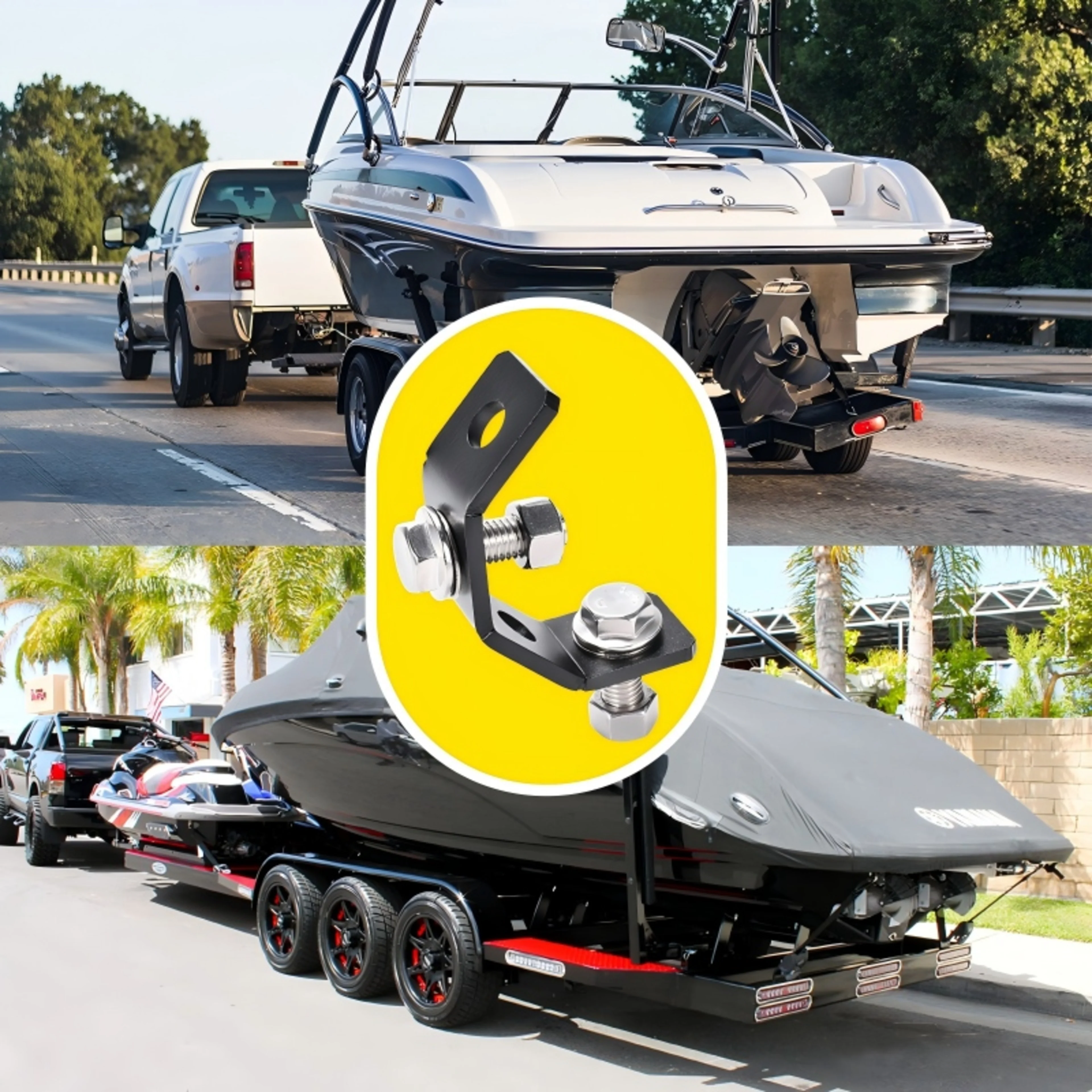 Sangles de Remorque Bateau Rétractables Robustes de 50 mm