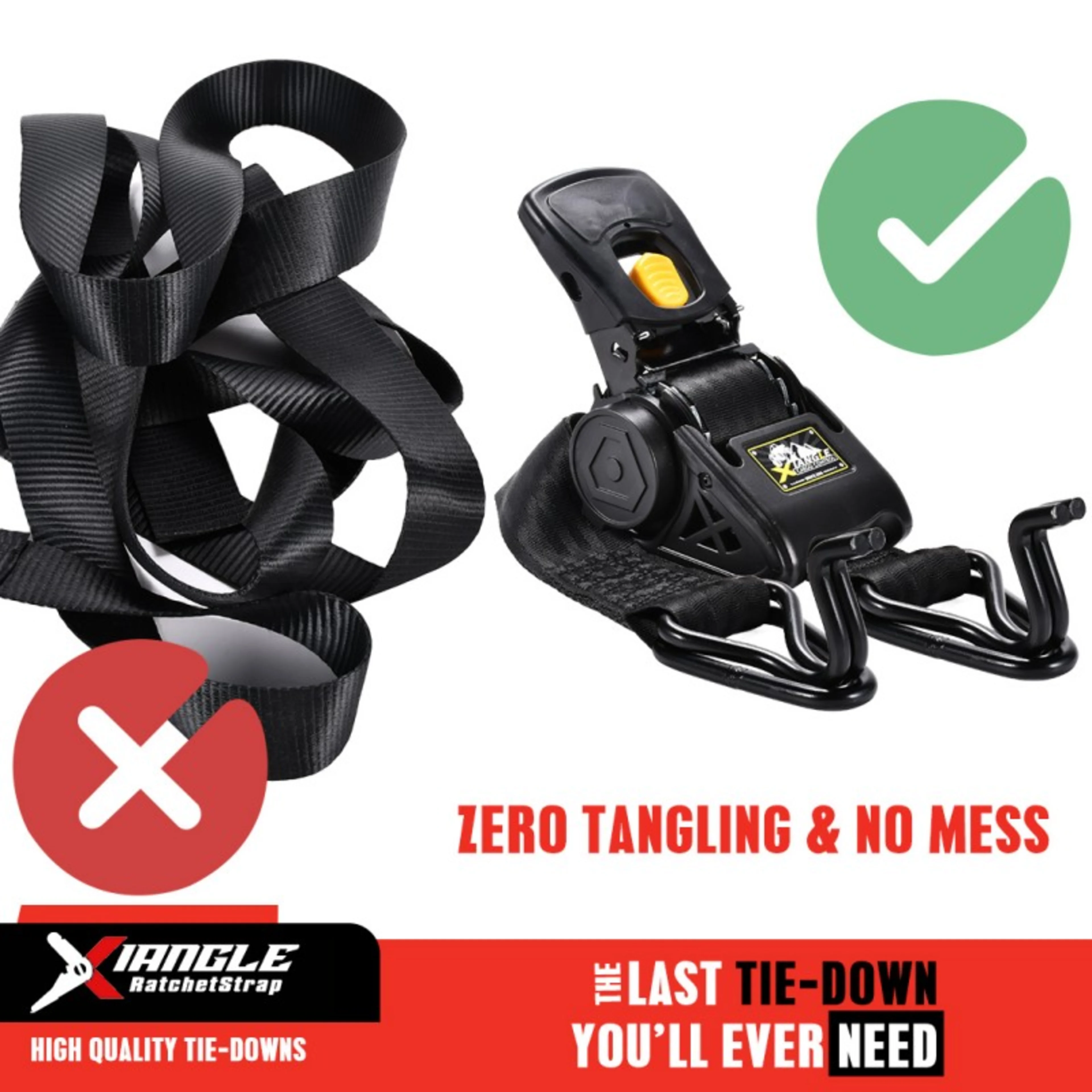 50mm x 3m Hochleistungs-Automatik-Zurrgurt mit Schwanenhaken - 1500kg