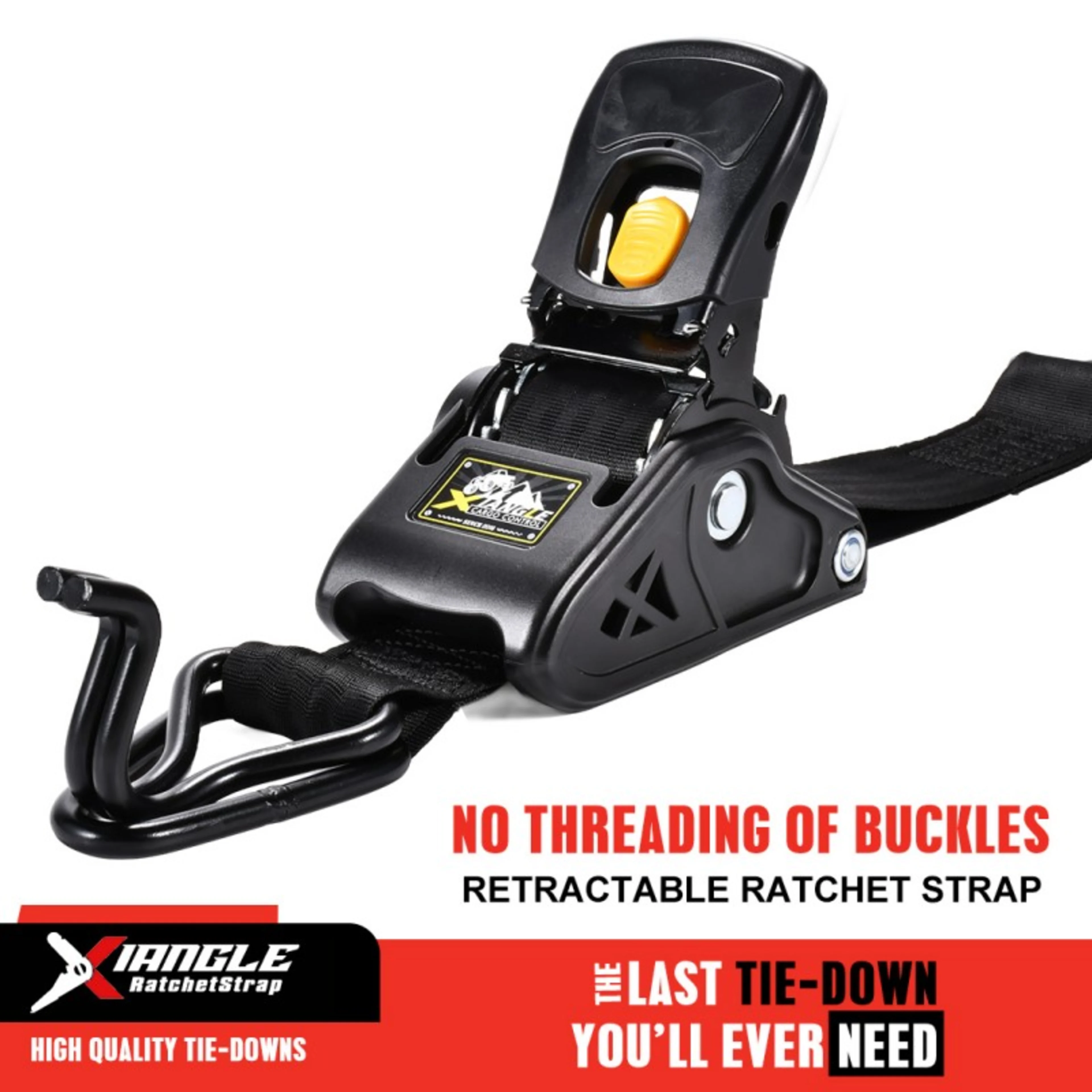 50mm x 3m Hochleistungs-Automatik-Zurrgurt mit Schwanenhaken - 1500kg