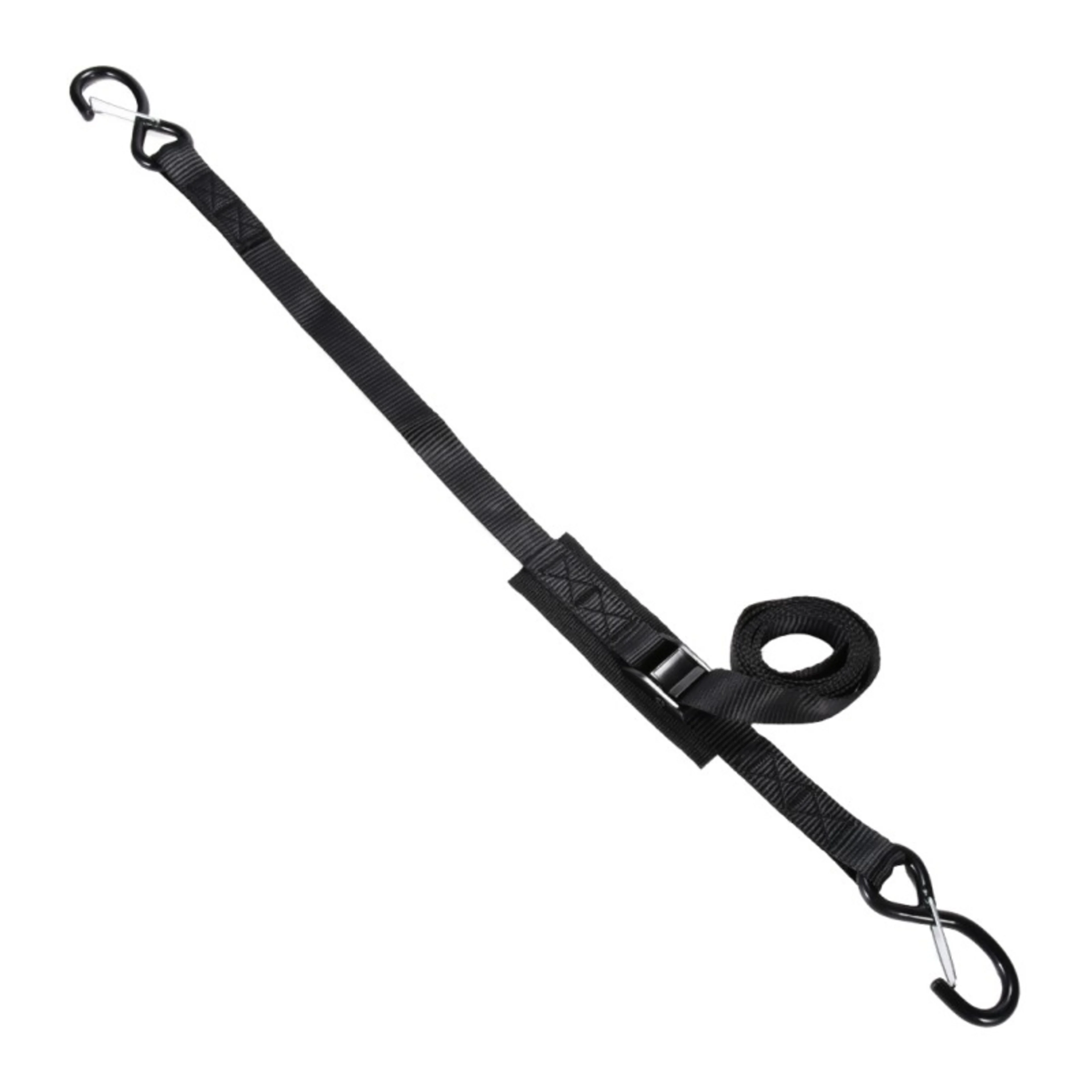 25mm Padded Cam Buckle Lashing Strap with Locking S-Hook - 500kg BS