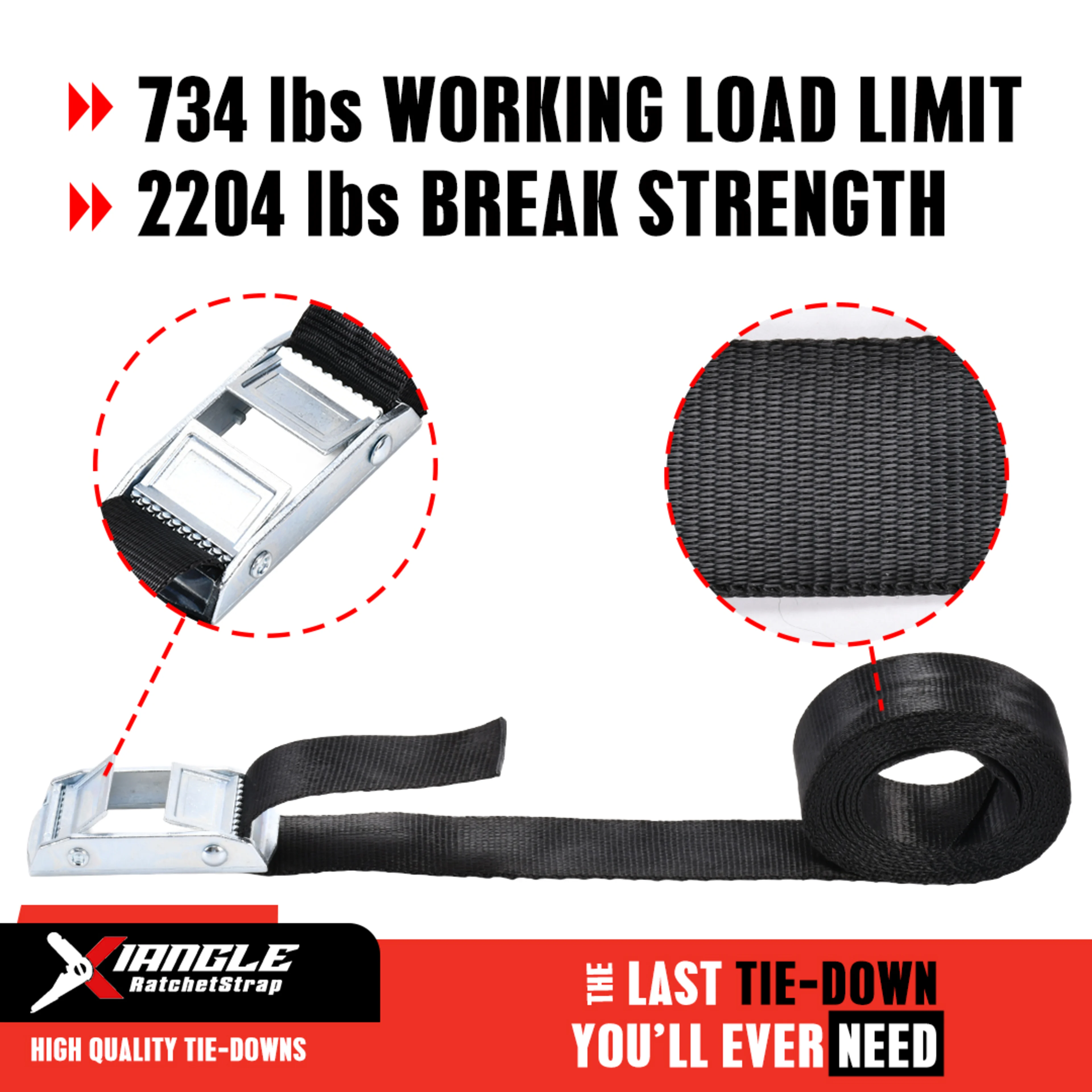 1" Dual-Buckle Endless Tie Down Strap