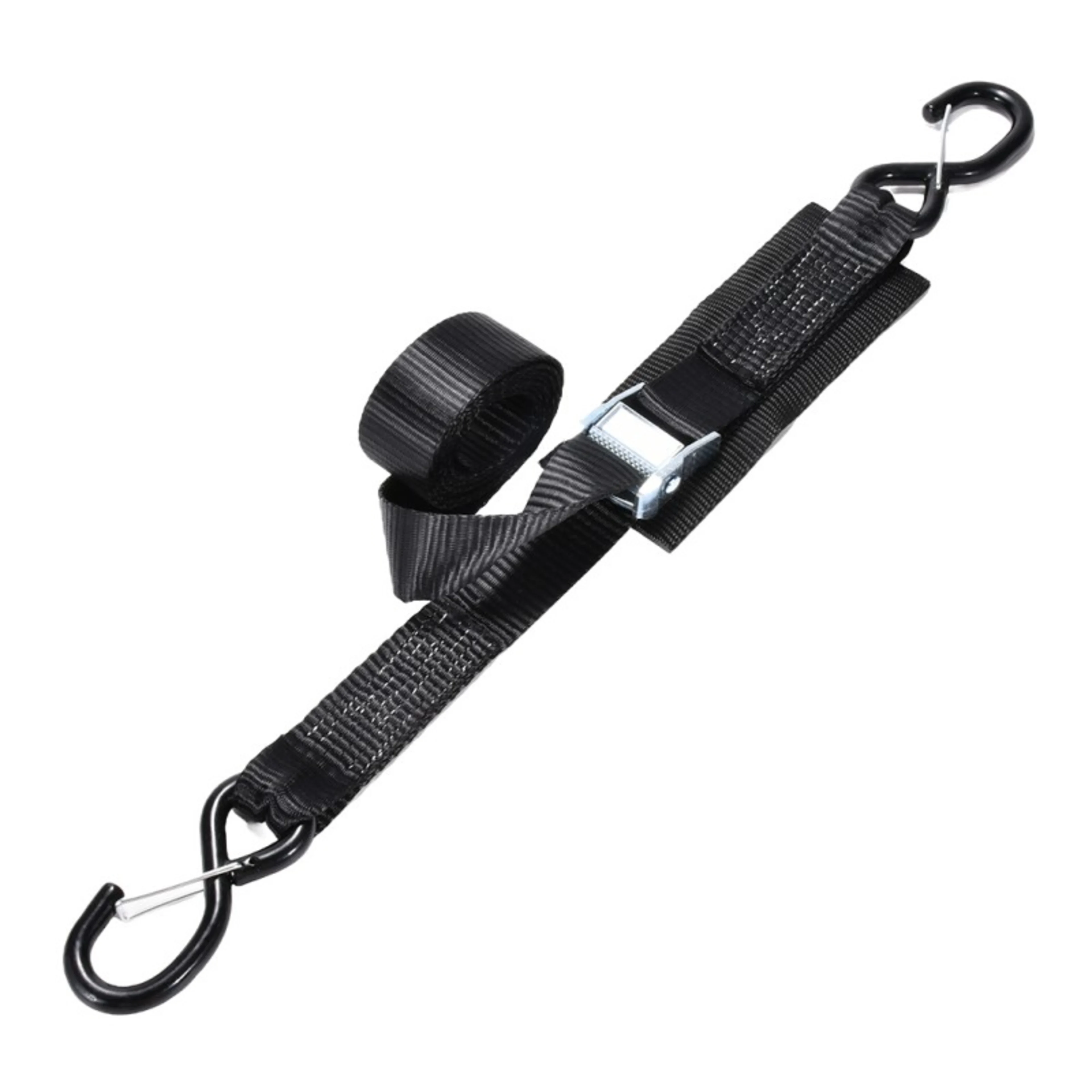 38mm Padded Cam Buckle Lashing Strap with Locking S-Hook - 900kg BS