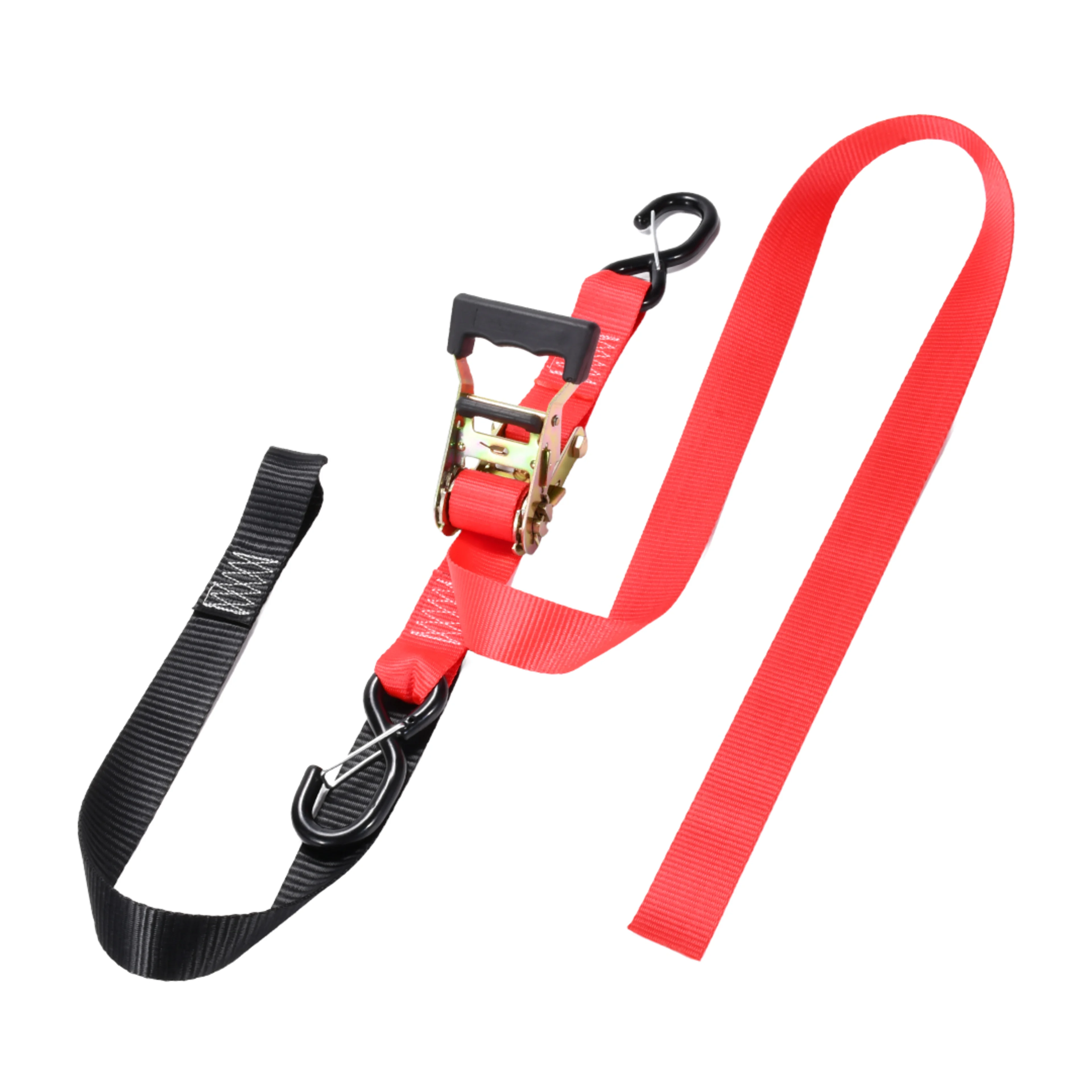 38mm Heavy Duty Ratchet Tie Down with Integrated Soft Loop & Locking S-Hook - 1500kg BS
