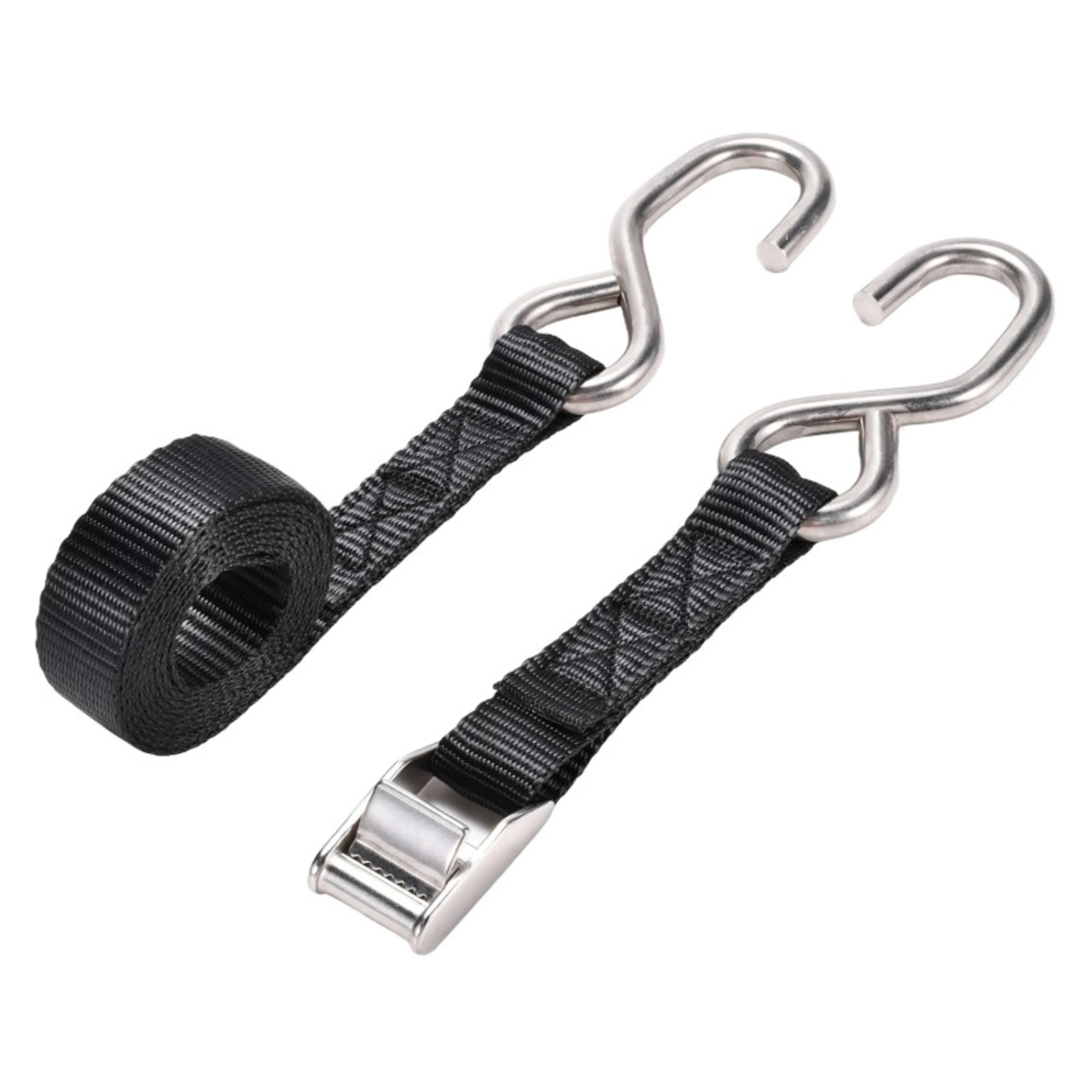 25mm 304 Stainless Steel Cam Buckle Lashing with S-Hook - 450kg BS