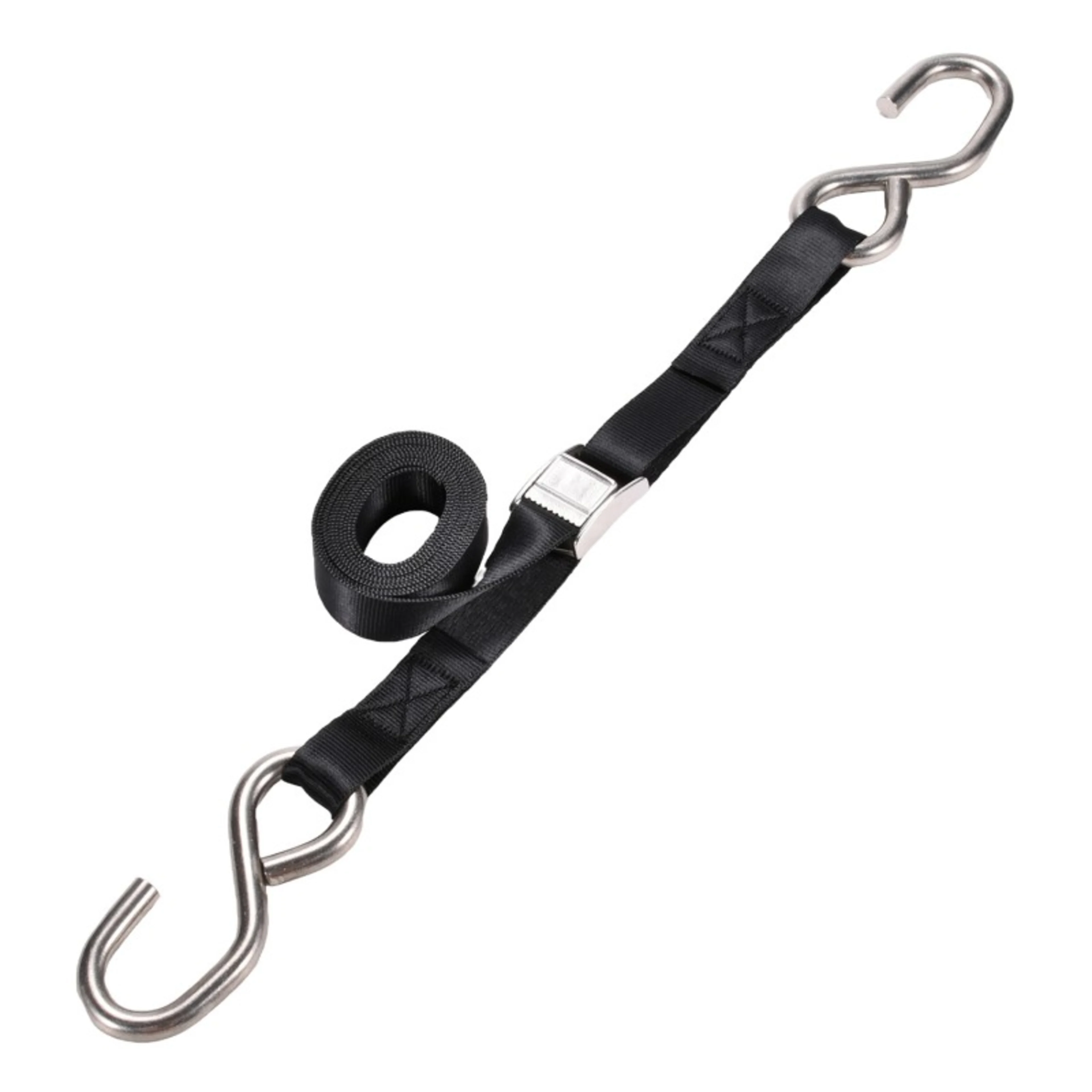 Sangle à Boucle à Came 25mm en Inox 304 avec Crochet S - 350kg