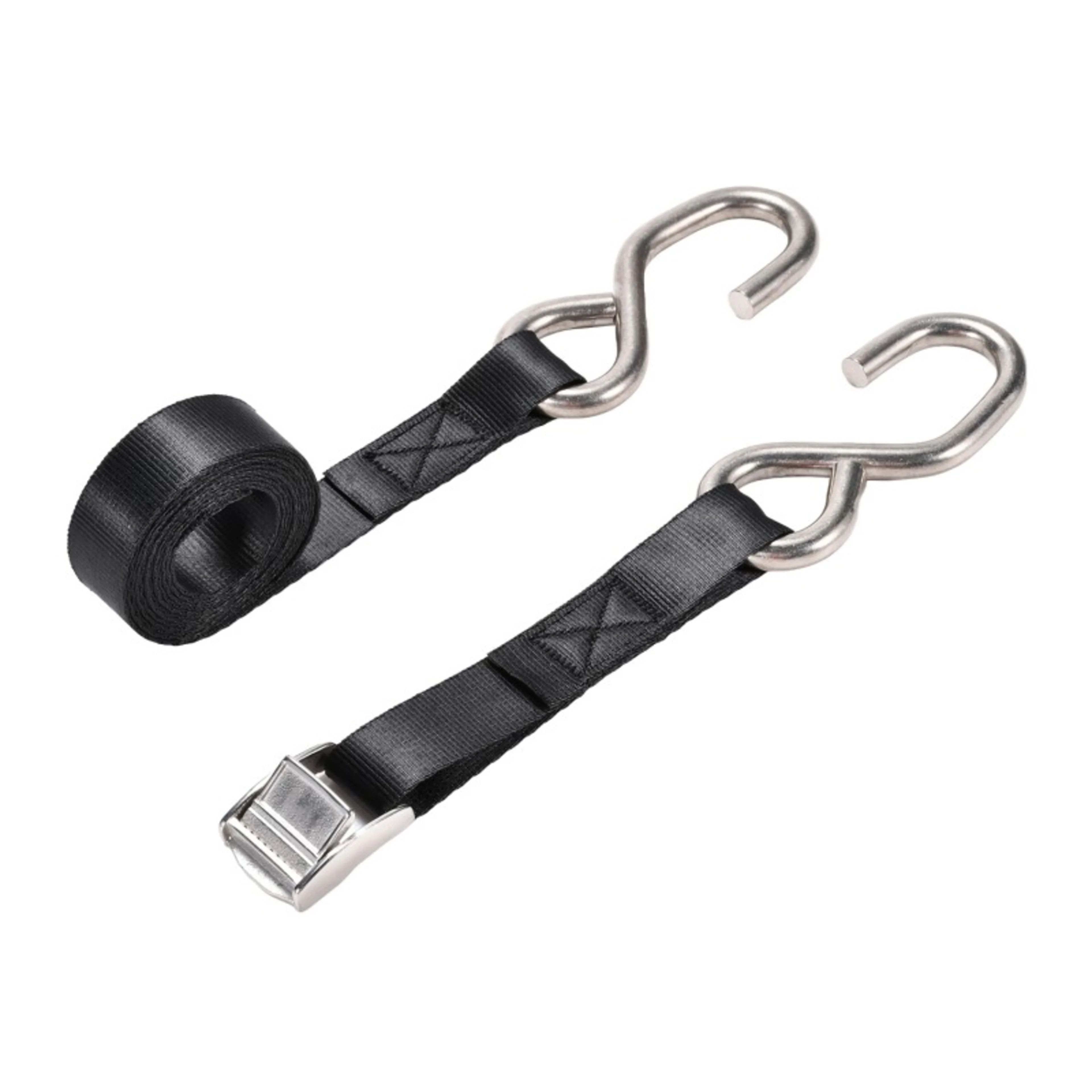 25mm 304 Stainless Steel Cam Buckle Lashing with S-Hook - 350kg BS