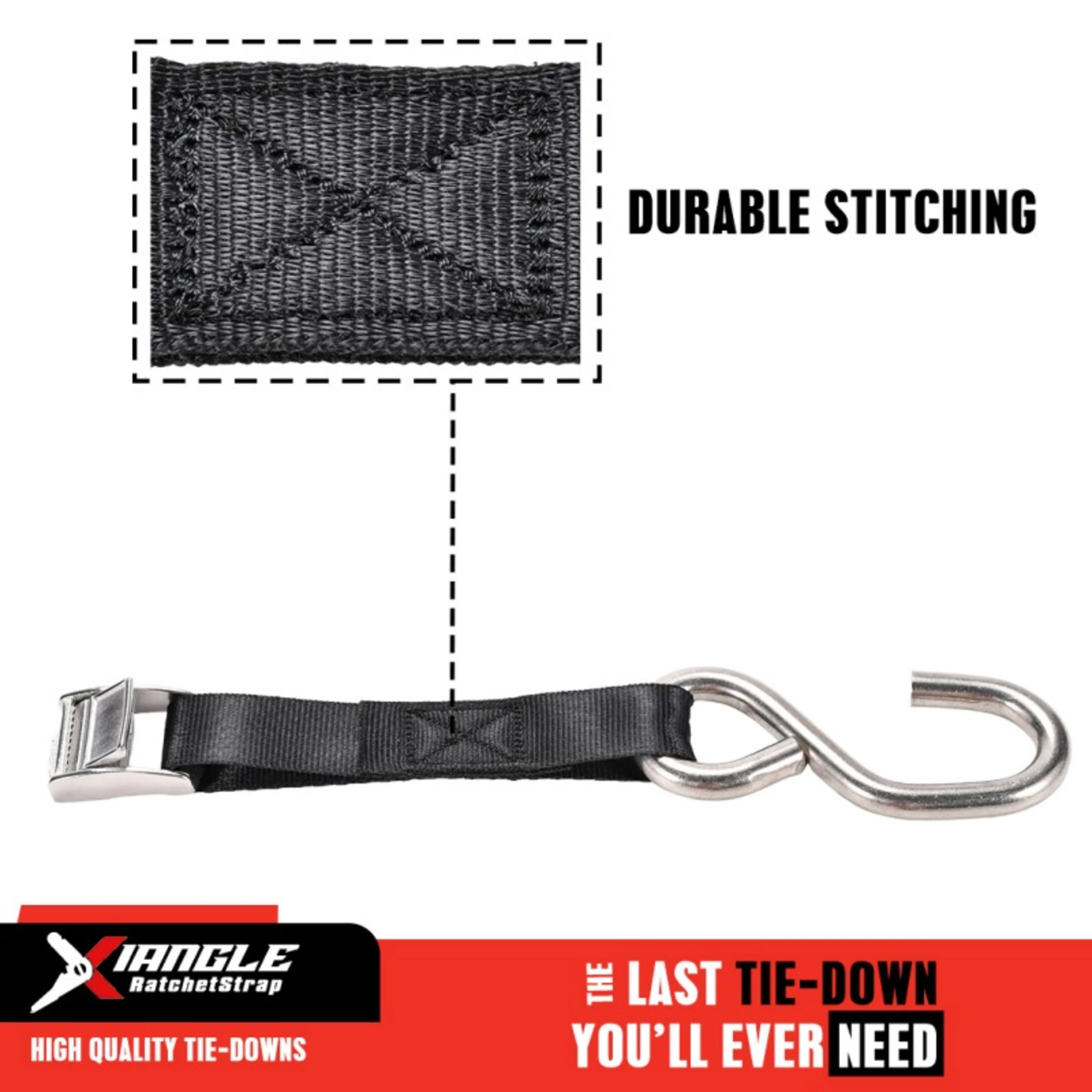 Sangle à Boucle à Came 25mm en Inox 304 avec Crochet S - 350kg