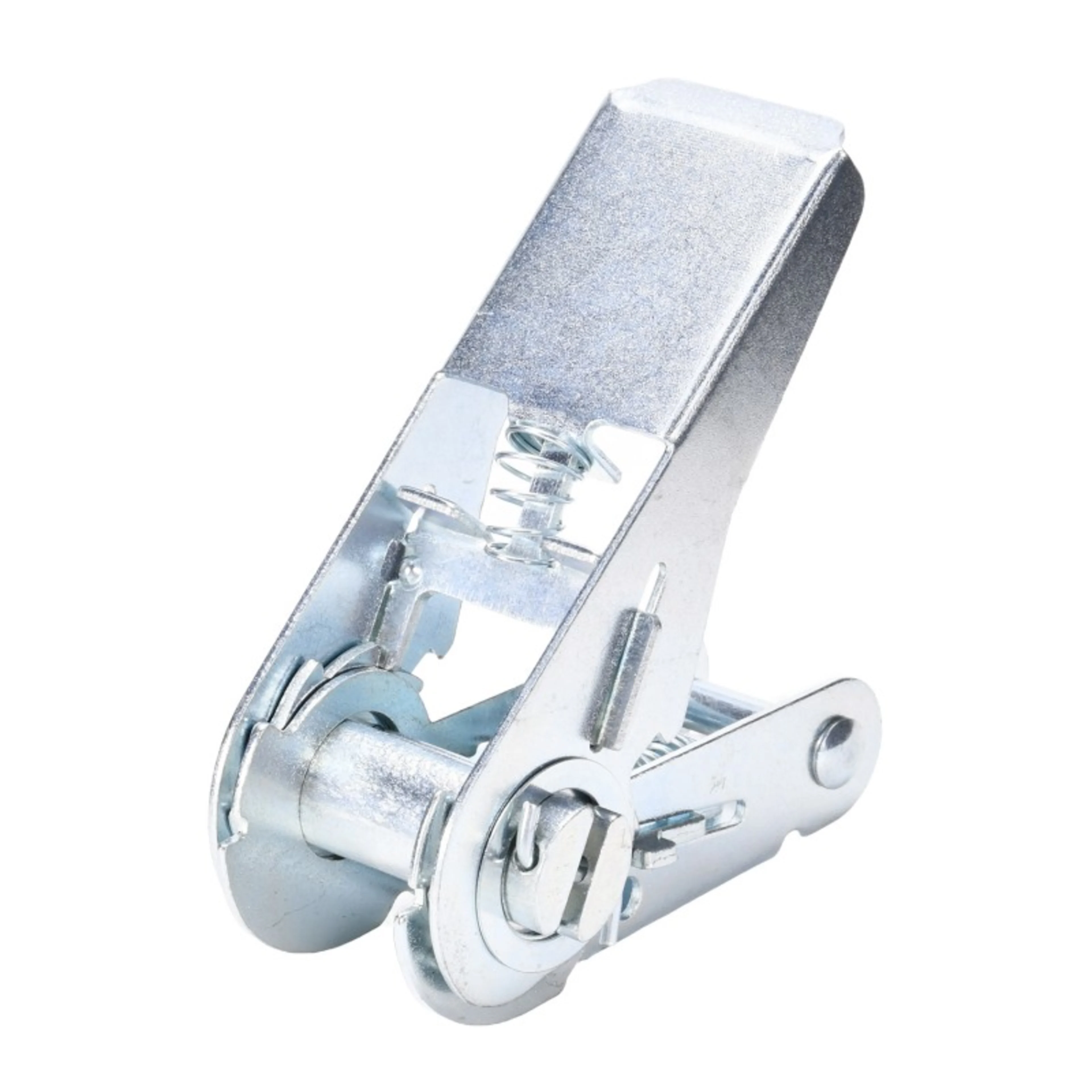 25mm White Zinc Matte Finish Thumb Ratchet Buckle - 800kg BS