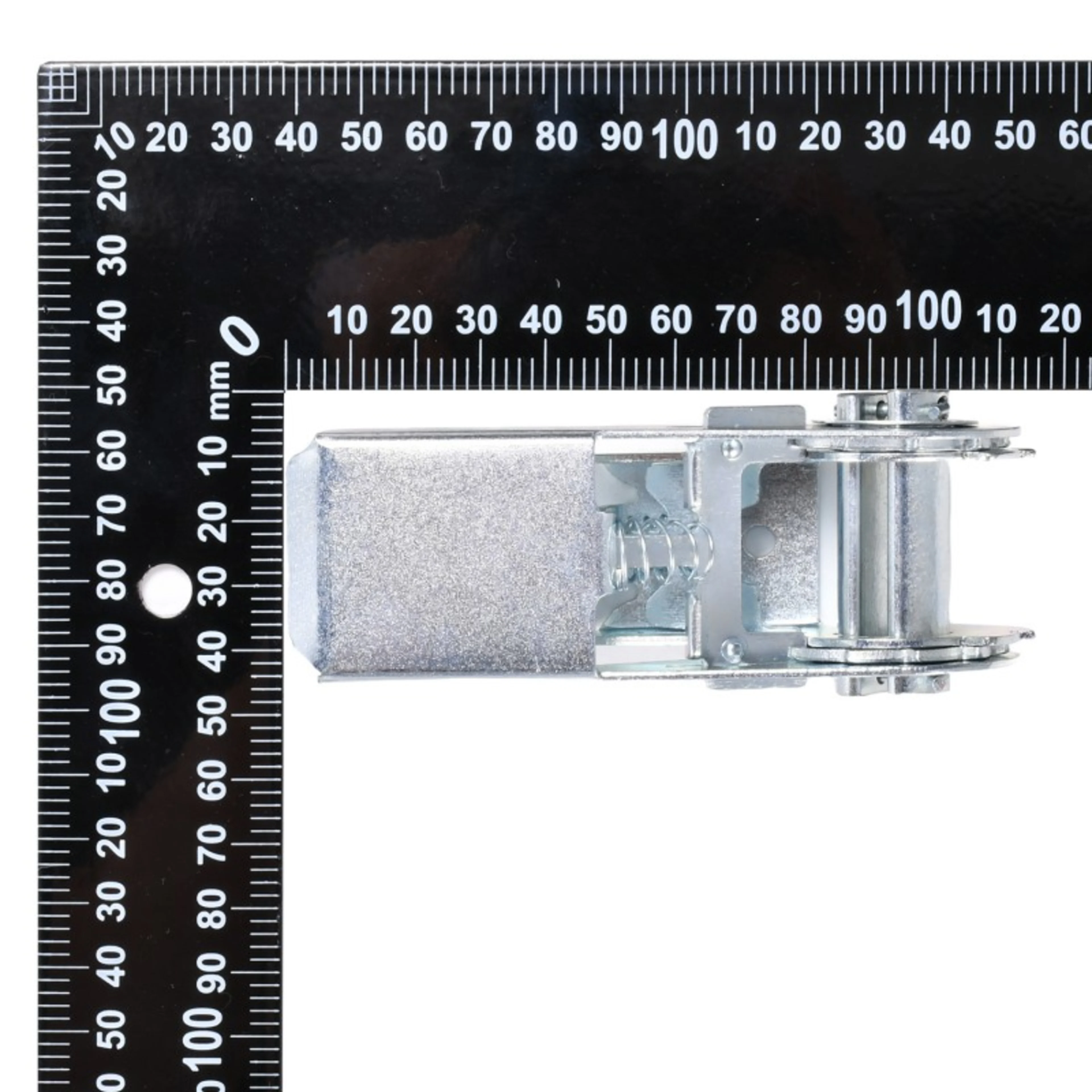 Trinquete de Pulgar de 25mm con Acabado Mate de Zinc Blanco - 800kg