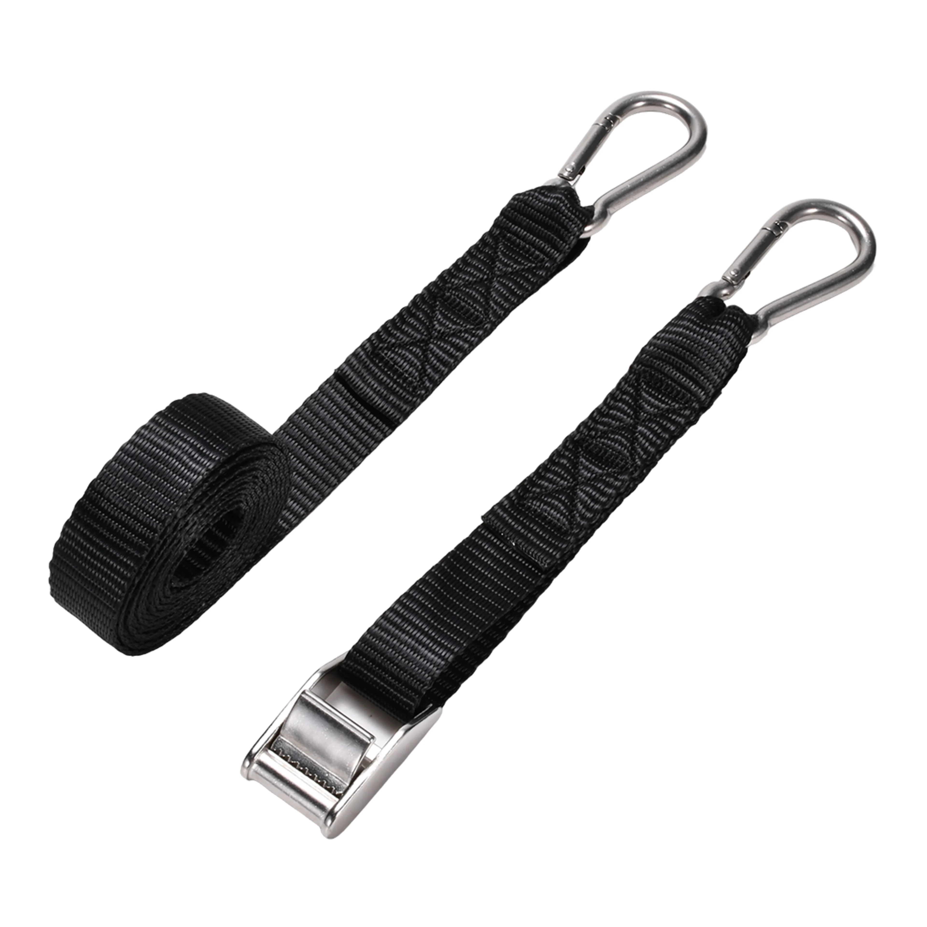 Cinta con Hebilla de Leva de 25mm en Inoxidable 304 con Mosquetón M7 - 450kg