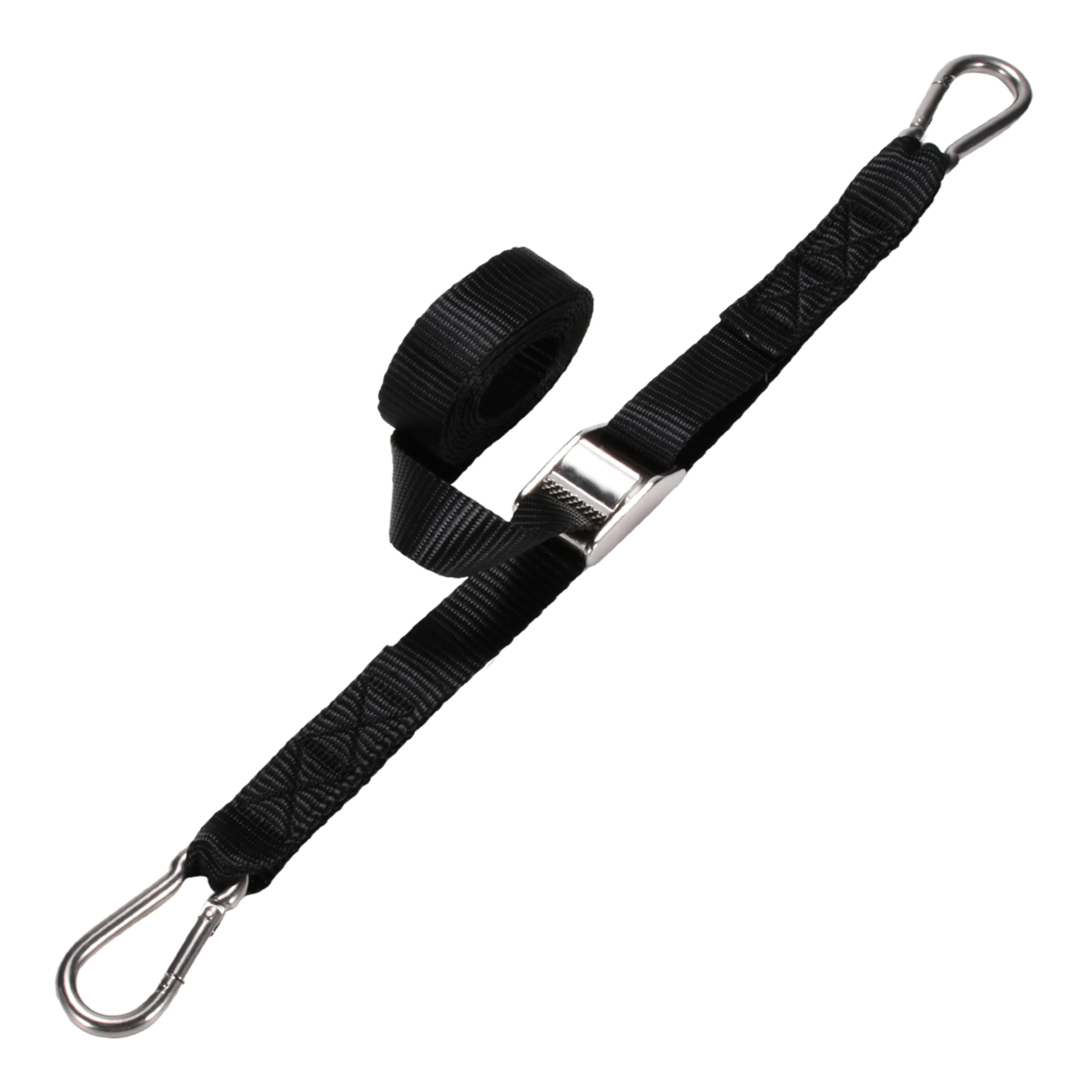 25mm 304 Stainless Steel Cam Buckle Strap with M7 Carabiner - 450kg BS