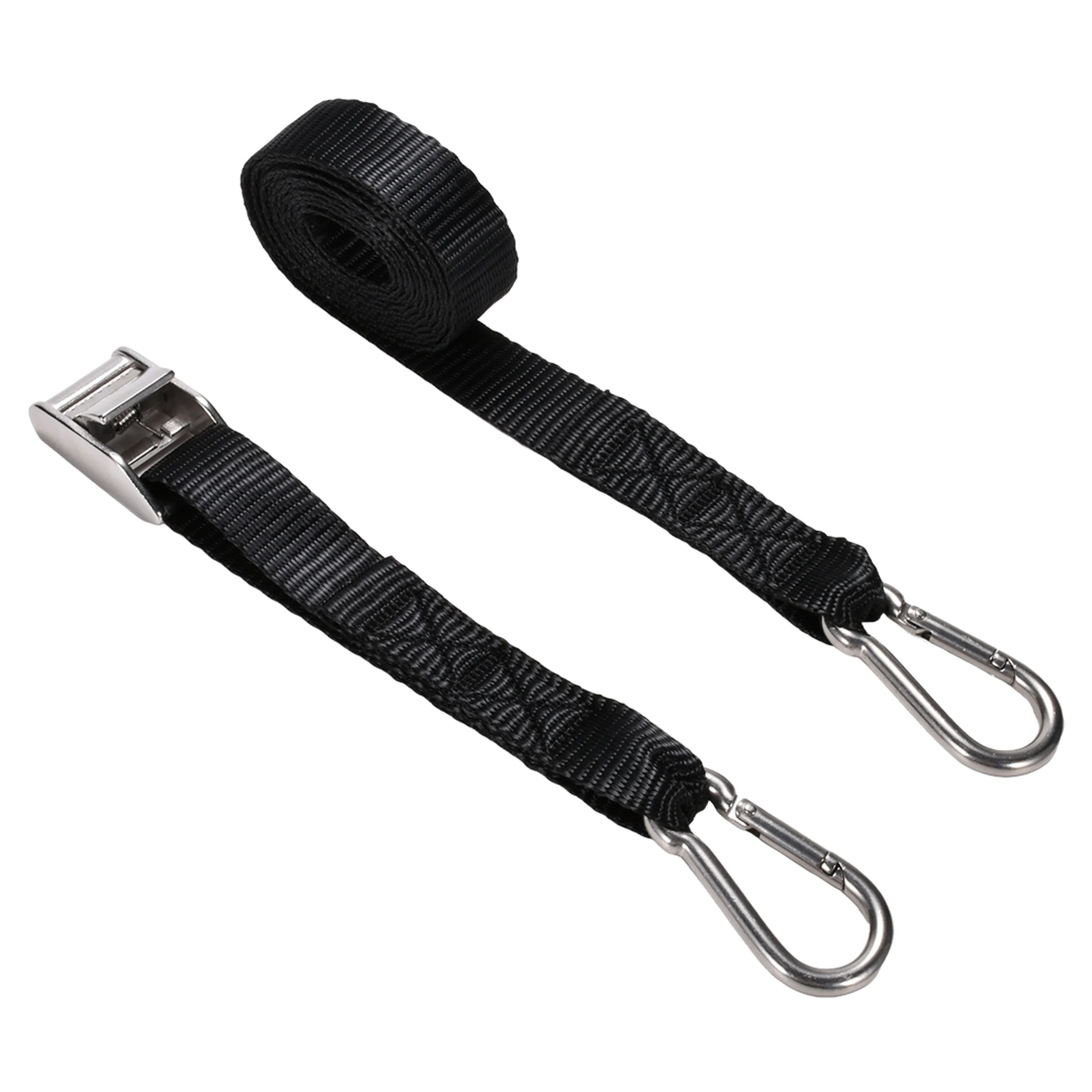 Cinta con Hebilla de Leva de 25mm en Inoxidable 304 con Mosquetón M7 - 450kg