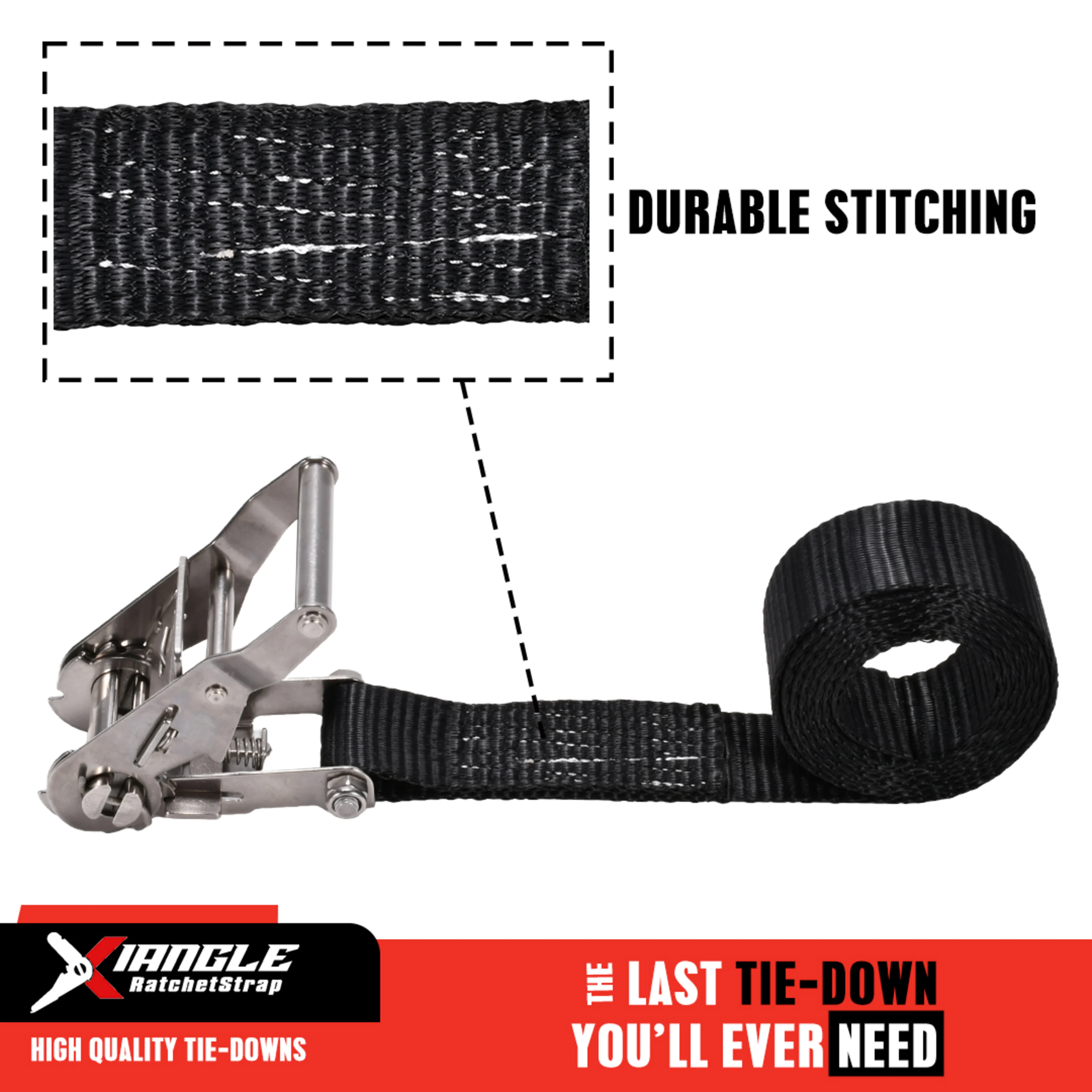 1.5" 304 Stainless Steel Endless Ratchet Strap - 4409 lbs. BS