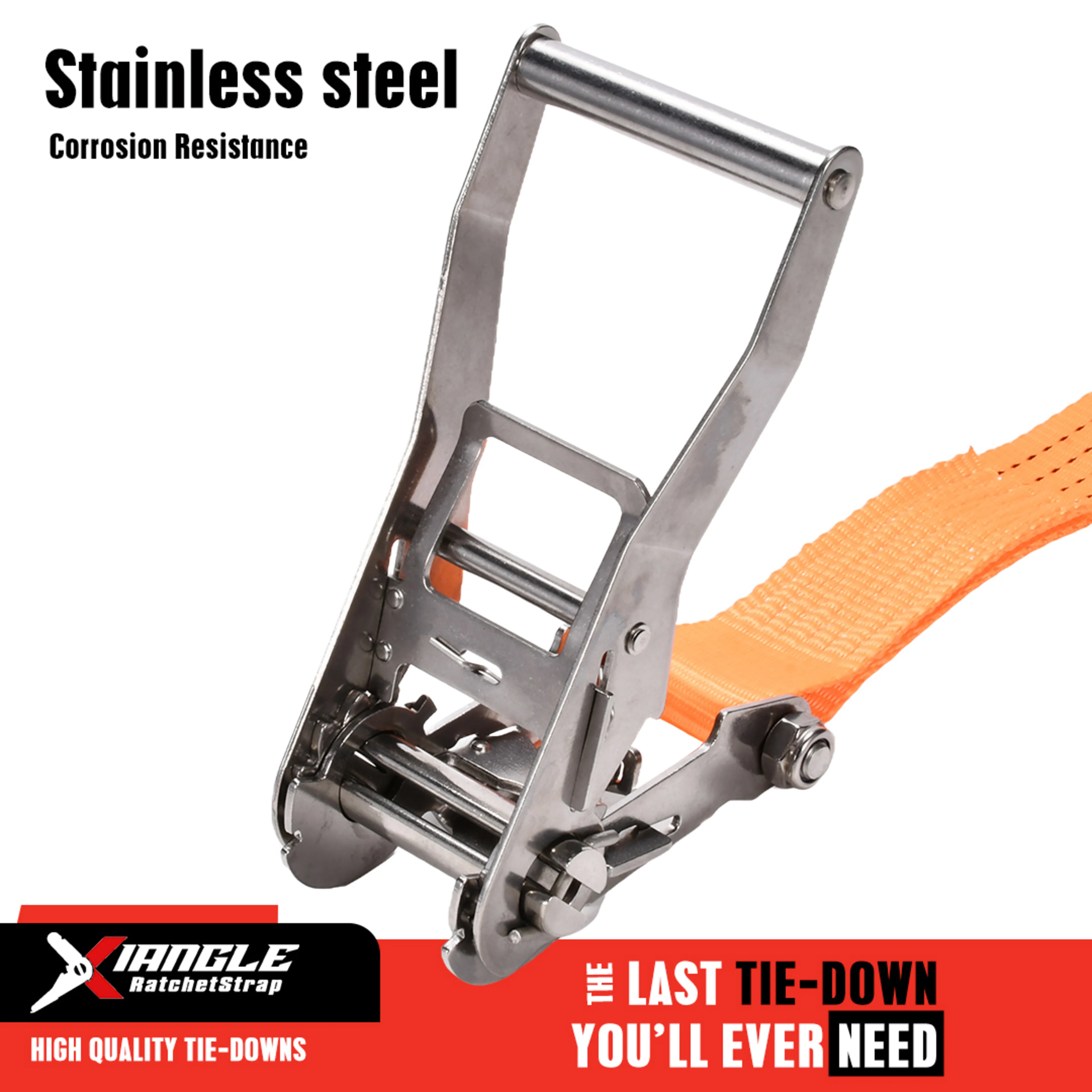 2" 304 Stainless Steel Endless Ratchet Strap - 6613 lbs. BS