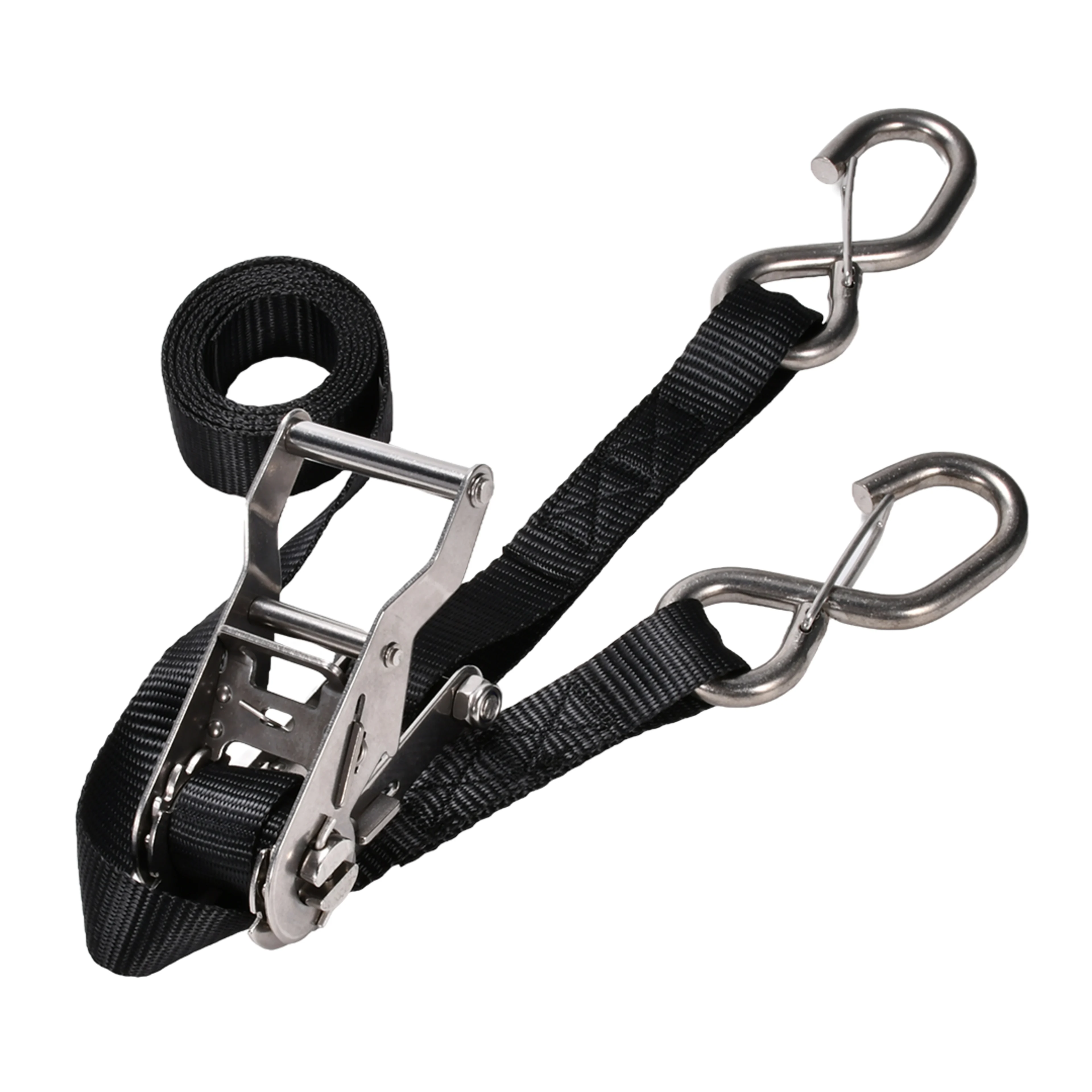 Cinta de Trinquete de 27mm en Acero Inoxidable 304 con Gancho S con Seguro - 800kg