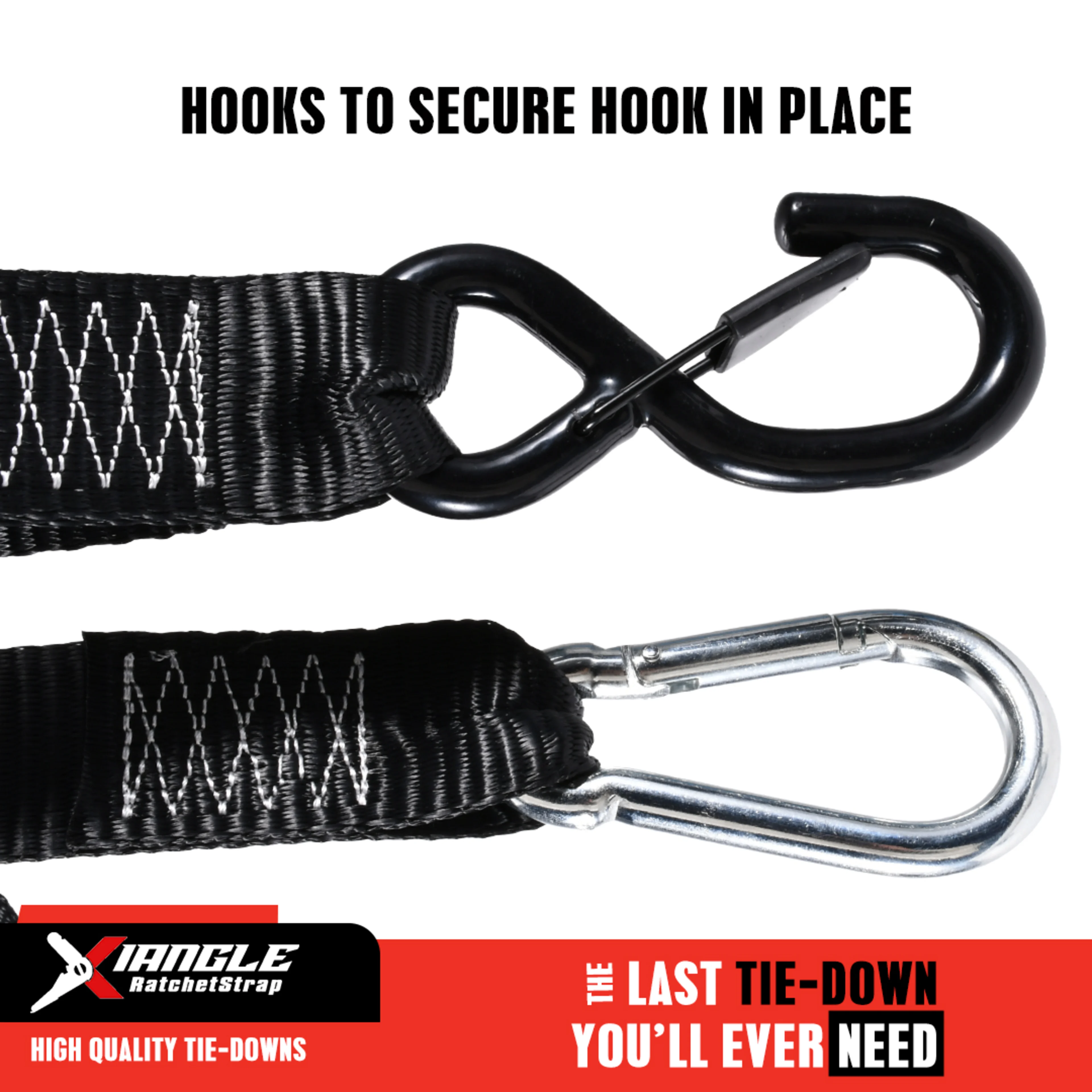 Correa de carraca para motocicleta 38mm con mosquetón M12