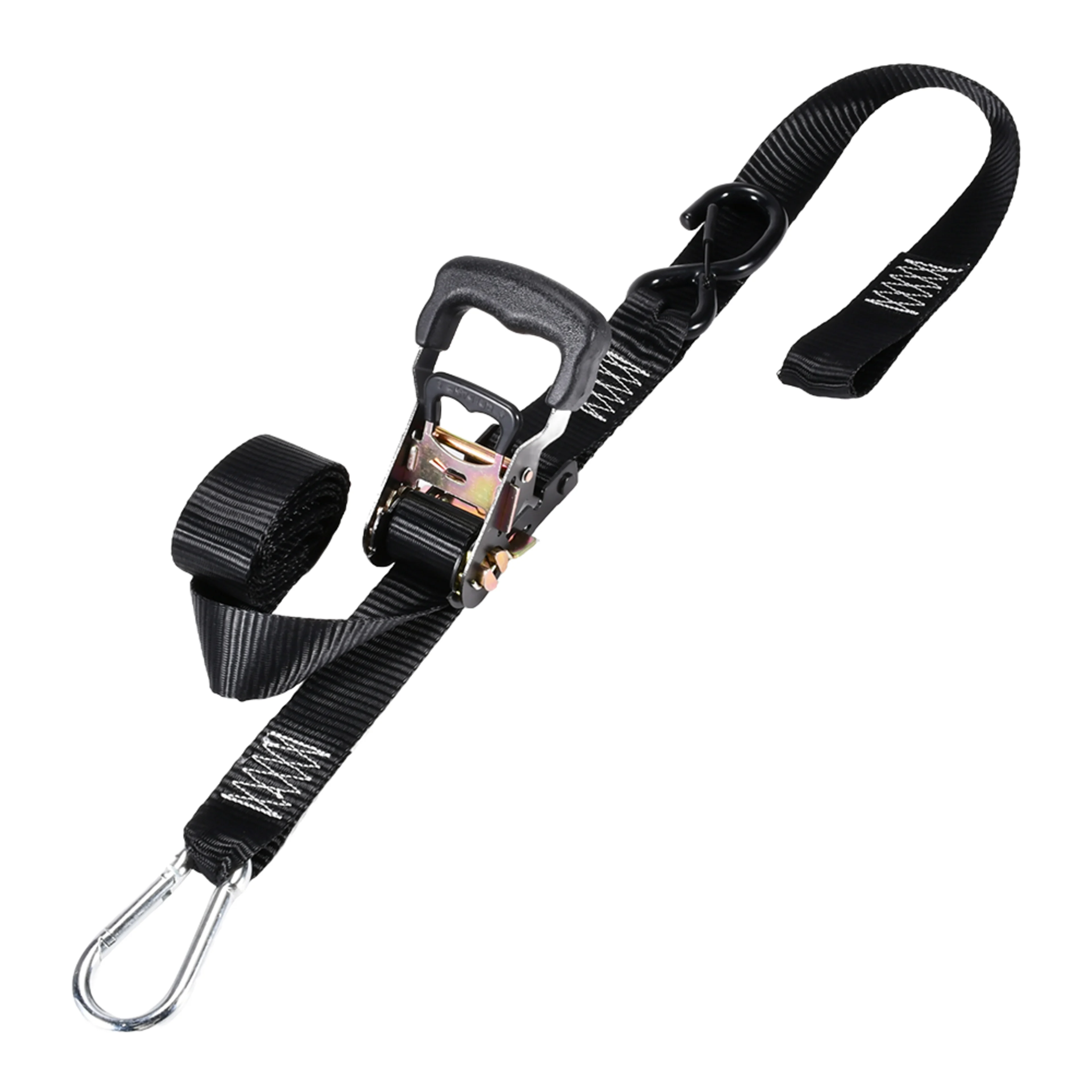 38mm Motorcycle Ratchet Tie Downs with Carabiner Hook