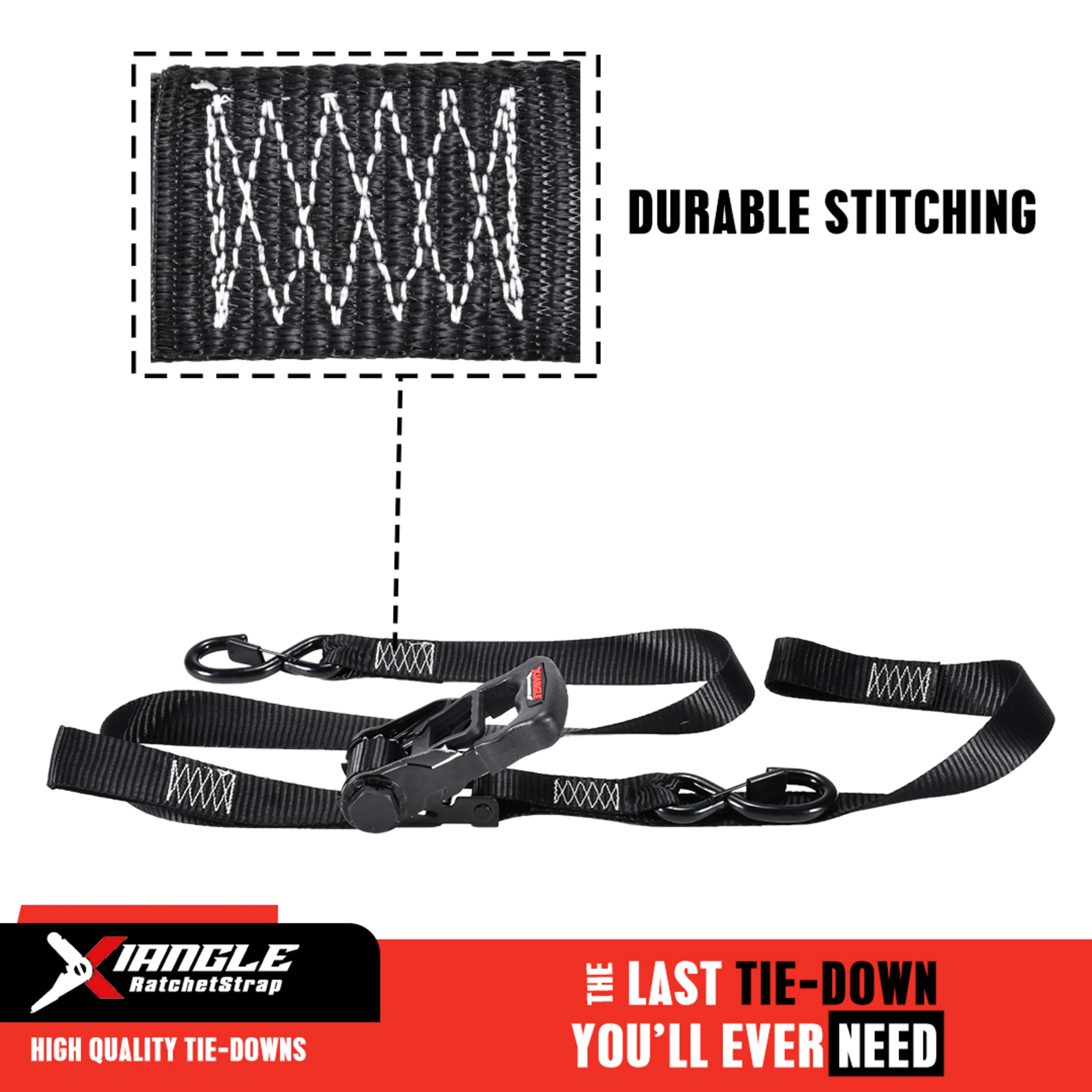 Correa de carraca para motocicleta 38mm con gancho S con resorte