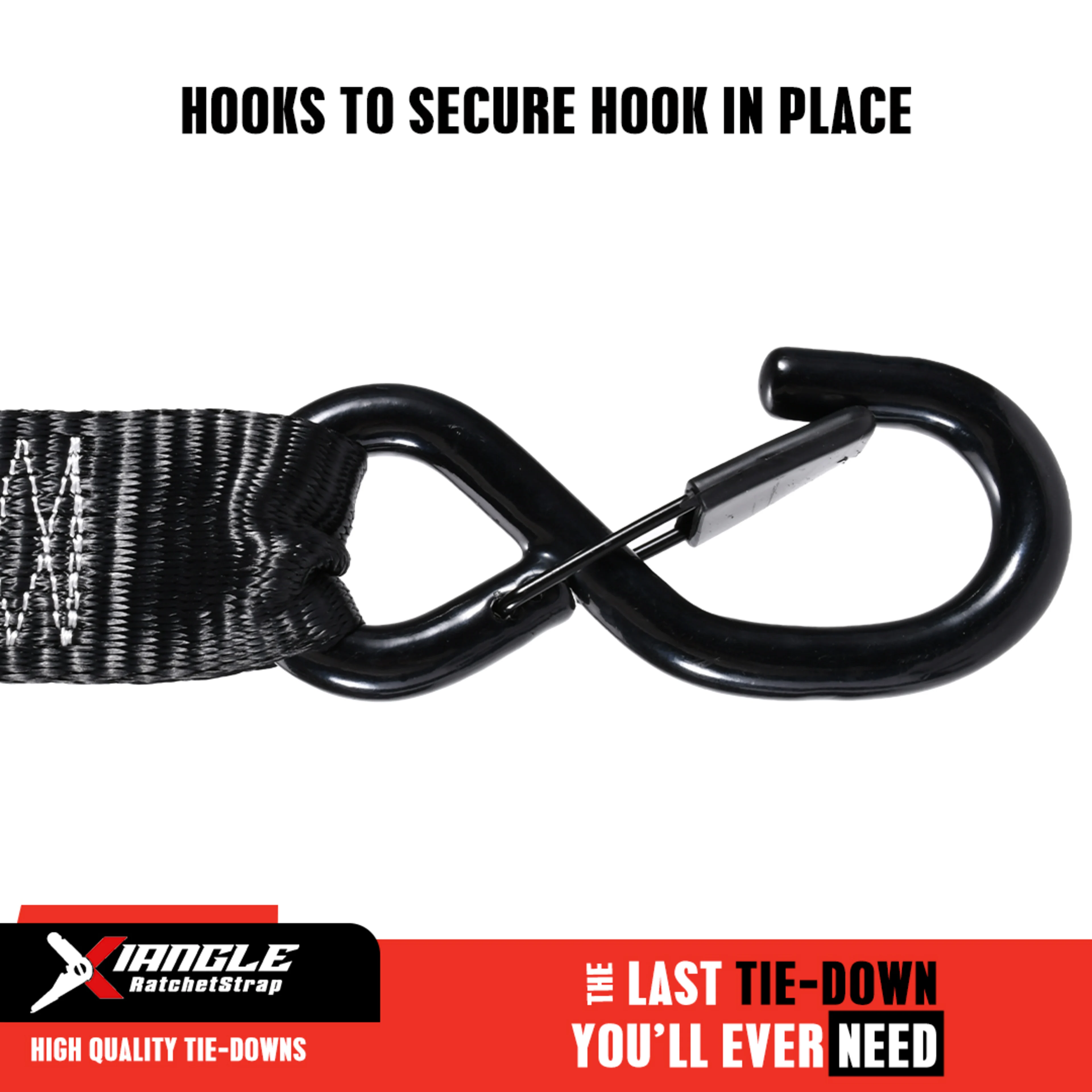 Correa de carraca para motocicleta 38mm con gancho S con resorte