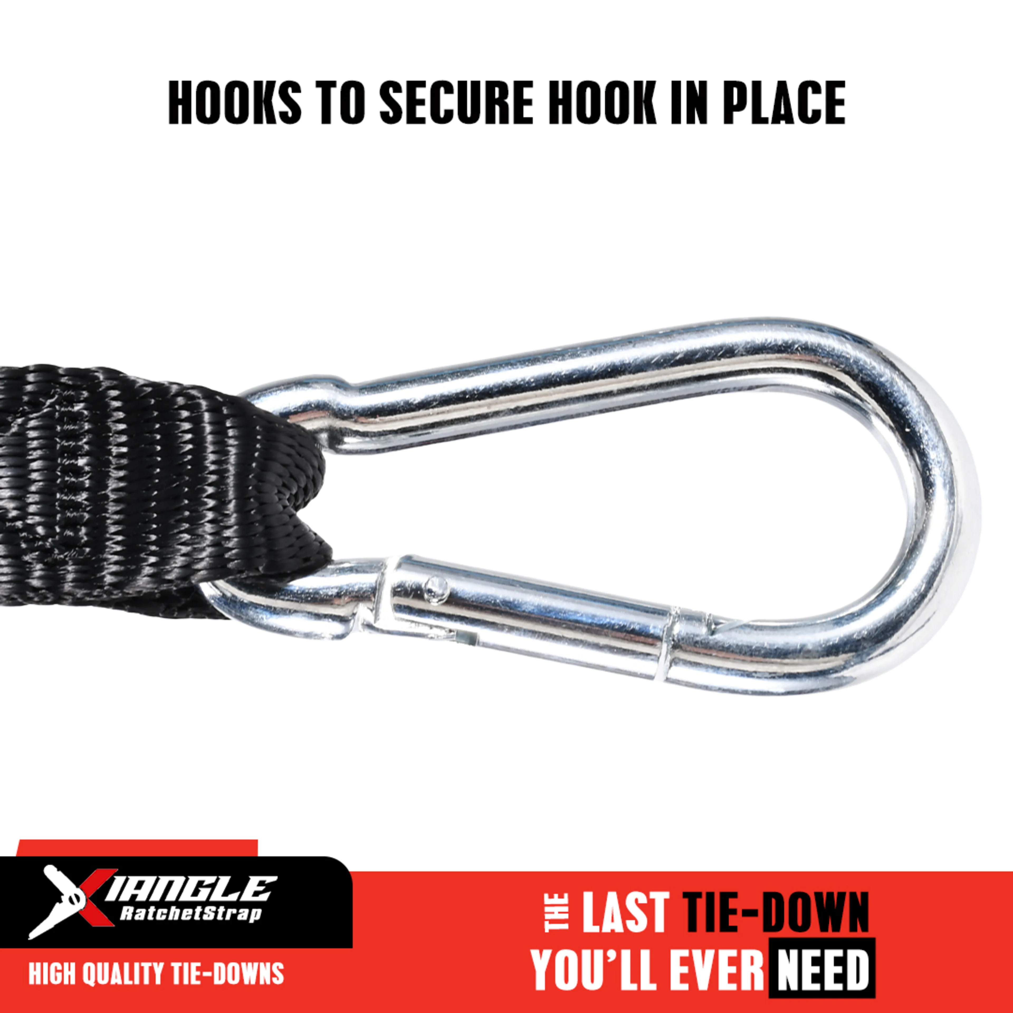 Cinta de Amarre para Moto con Carraca y Mosquetón M10 - 880kg BS