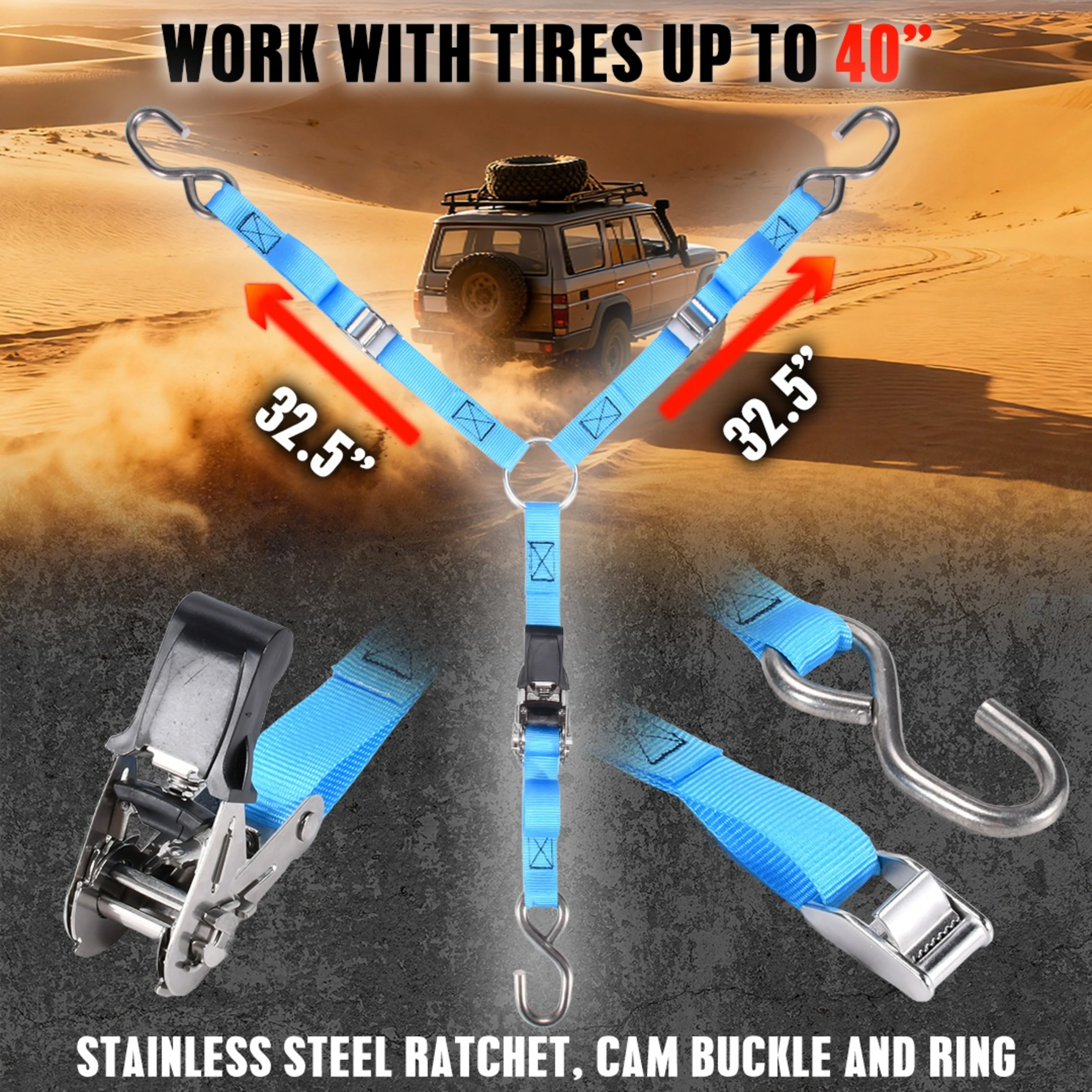 Correa para rueda de repuesto 25mm