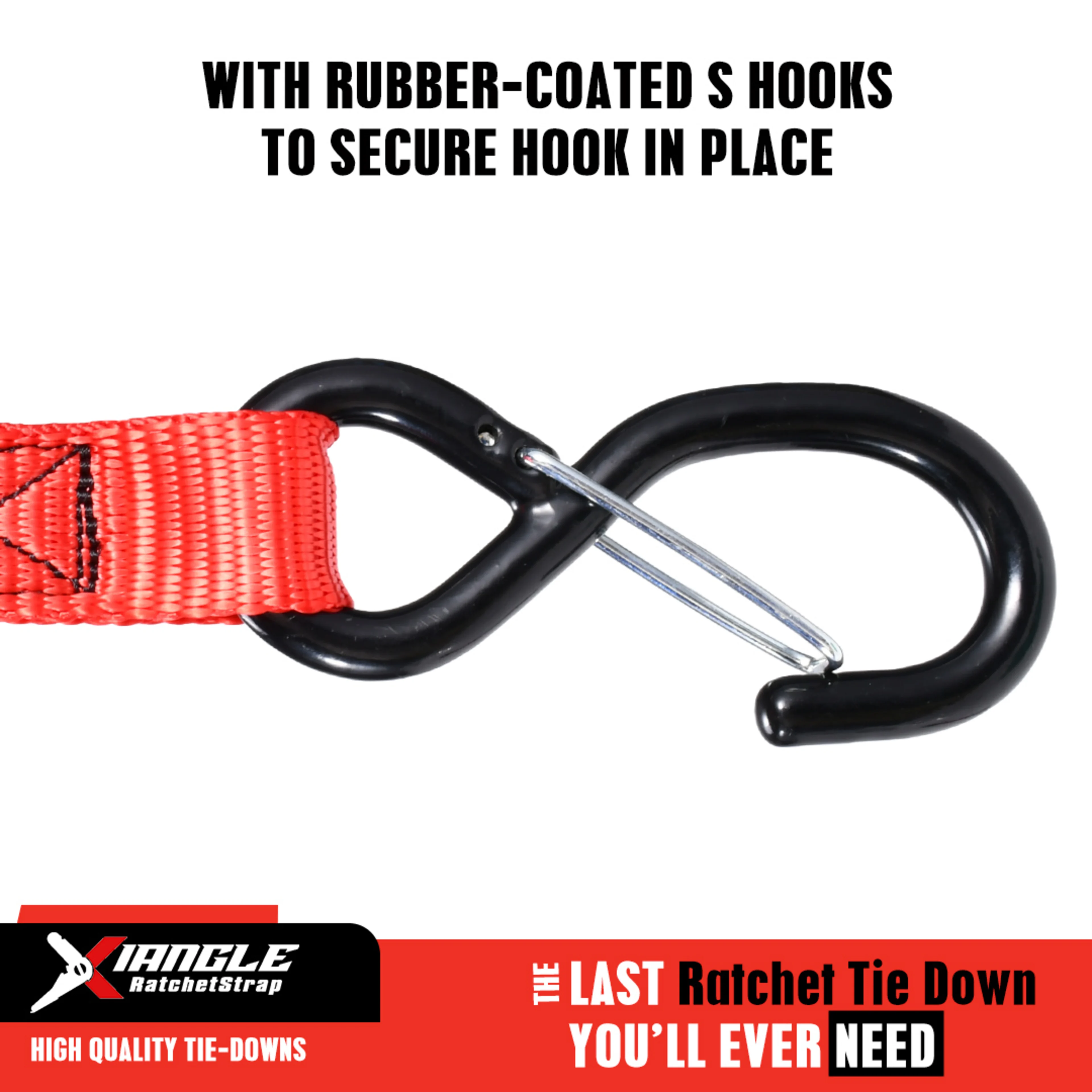 Correa con hebilla de leva 25mm con protector de goma y gancho S con resorte