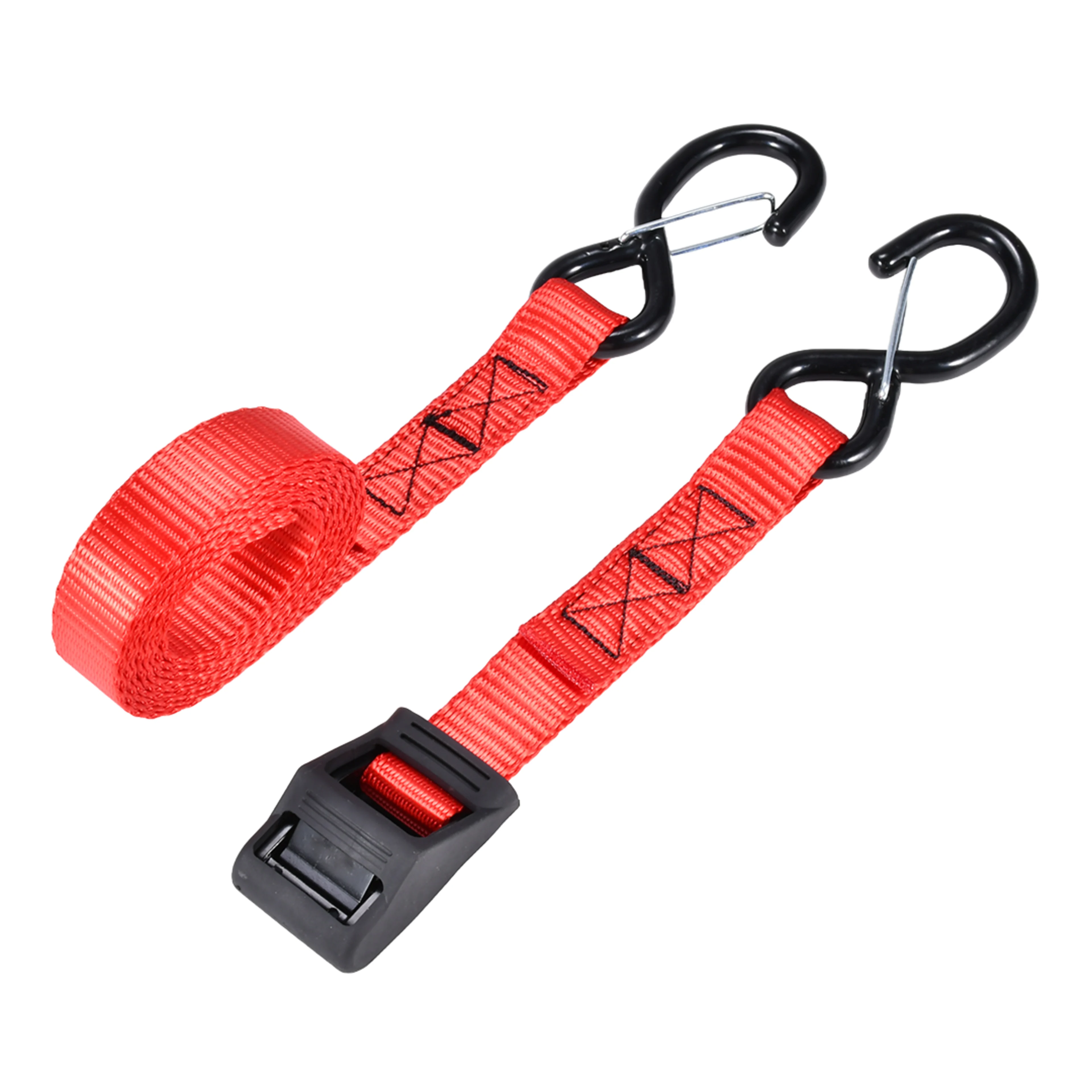 Correa con hebilla de leva 25mm con protector de goma y gancho S con resorte