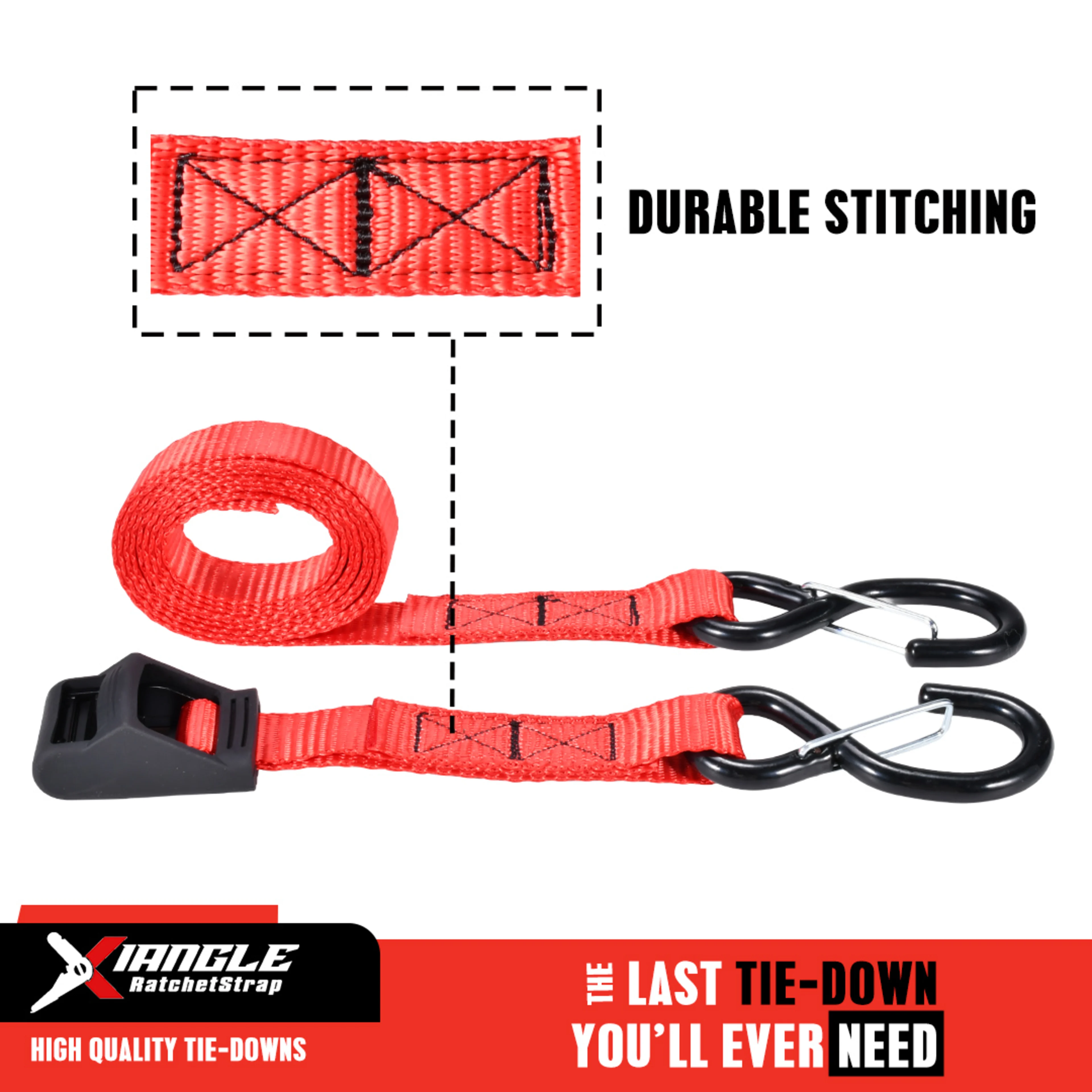 Correa con hebilla de leva 25mm con protector de goma y gancho S con resorte