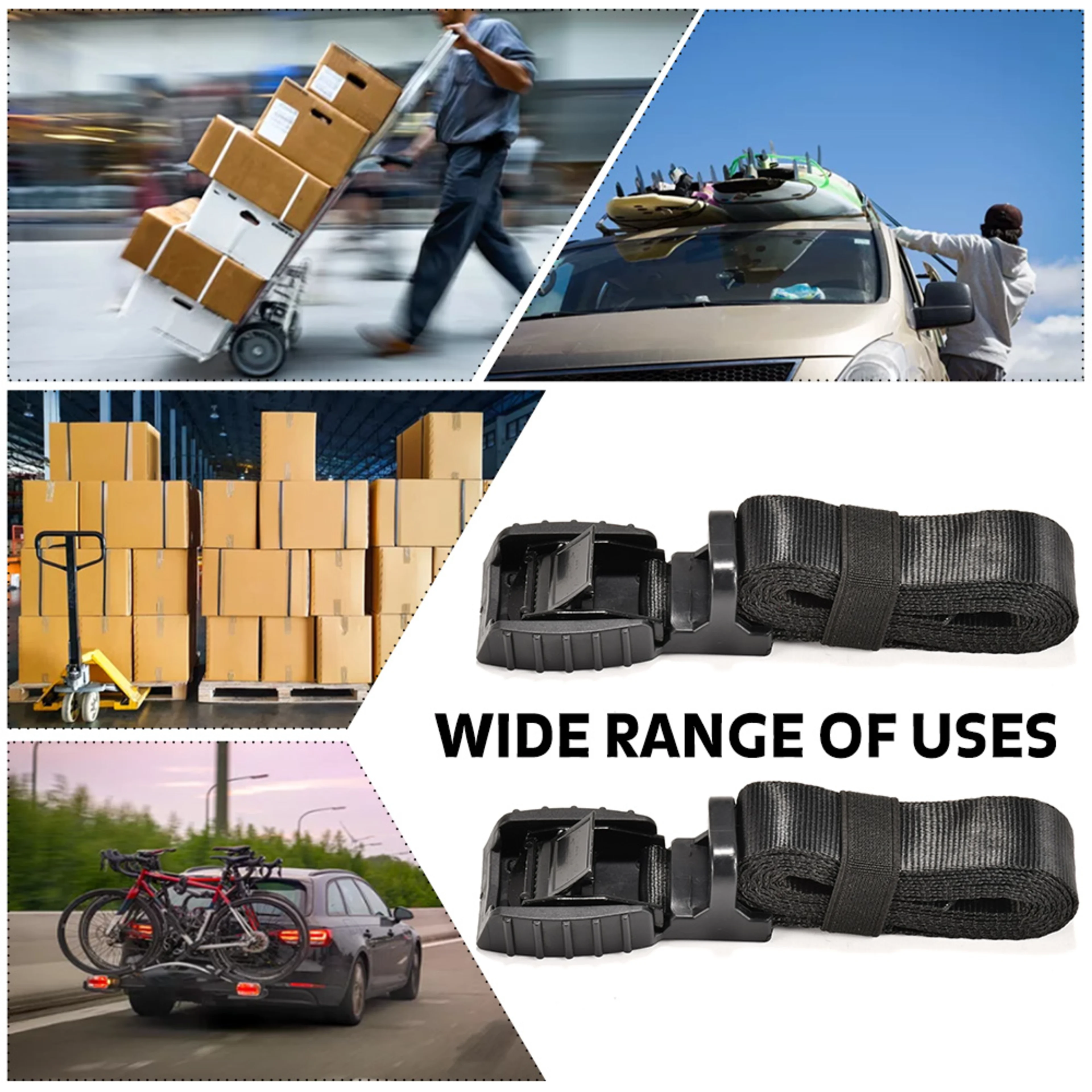 Sangle à came sans fin 25mm avec protection en caoutchouc – LC 250 daN