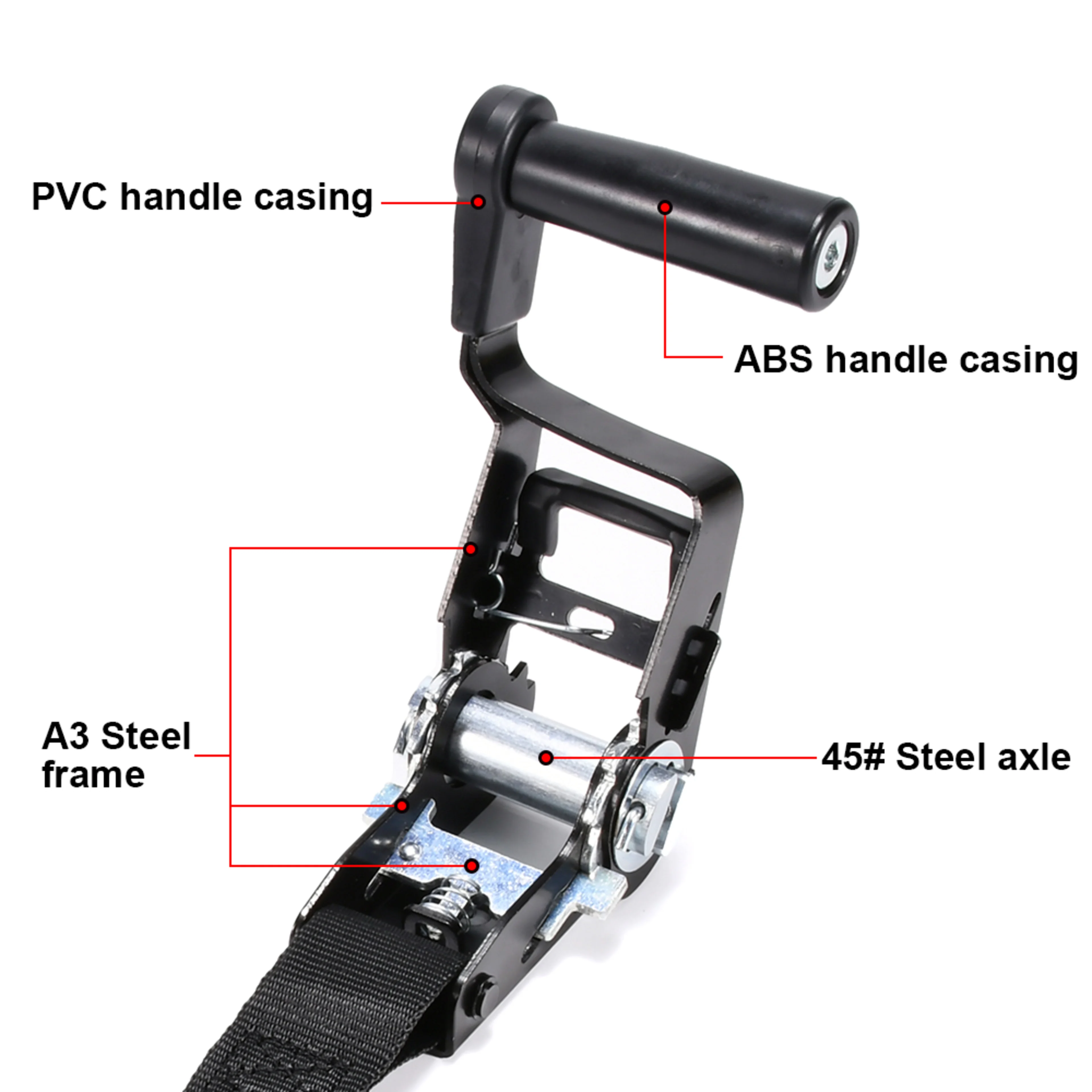 Correa de carraca sin fin 38mm semia abierta – LC 2000 daN