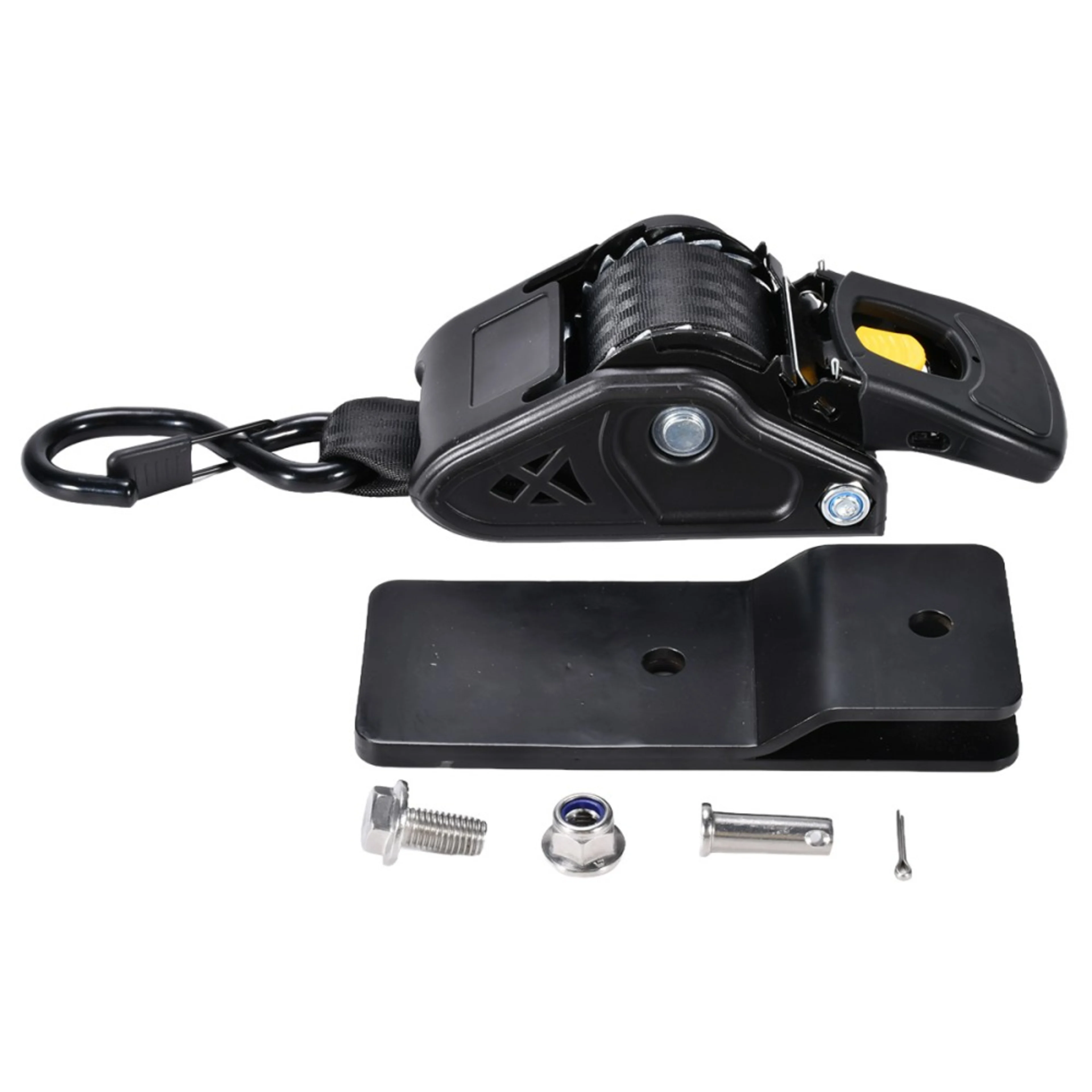 50mm Retractable Ratchet Strap with Anchor Bracket Kit - 750kg LC