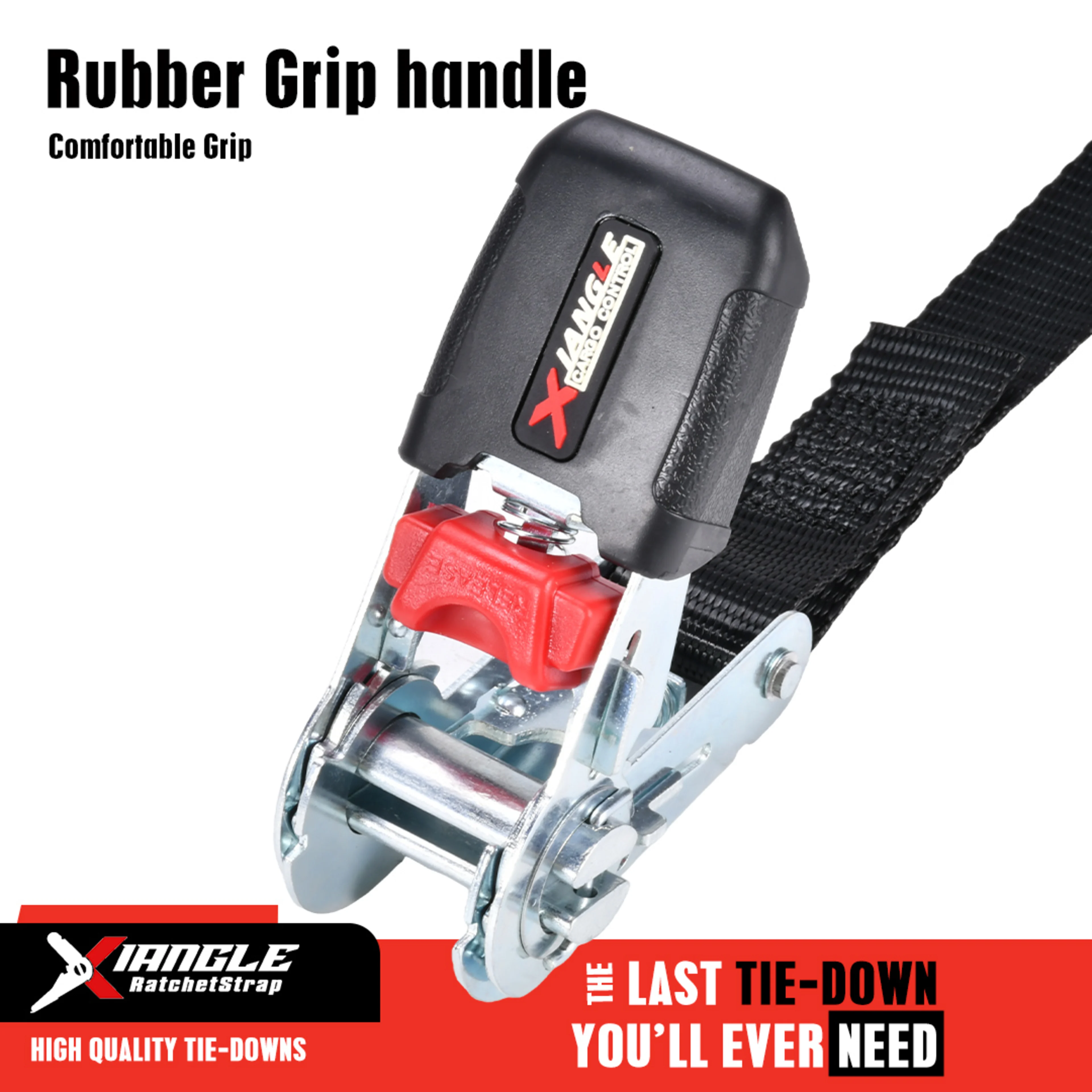 25mm Heavy Duty Rubber Grip Ratchet Endless - 1300kg LC